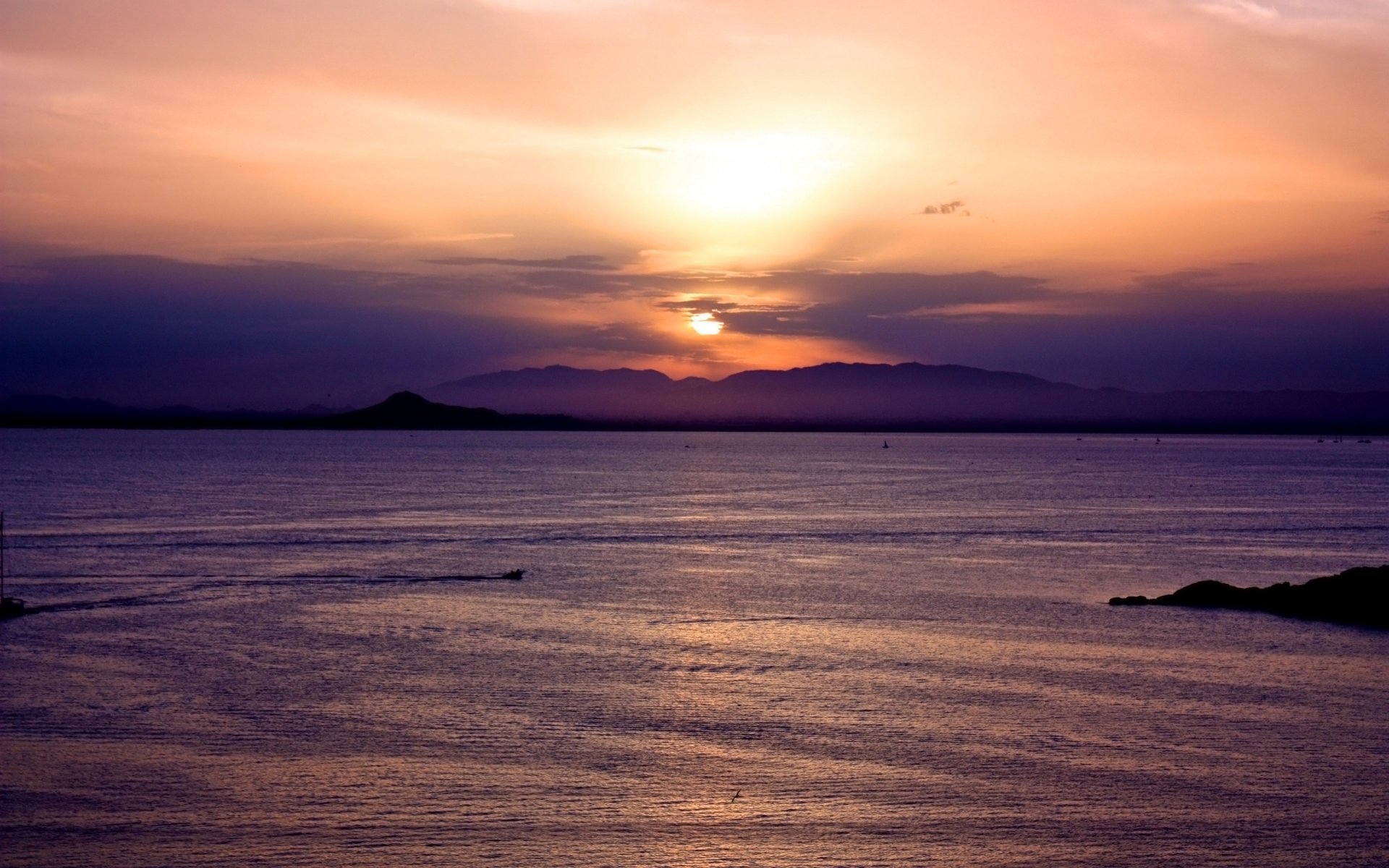 puesta de sol mar océano agua paisajes