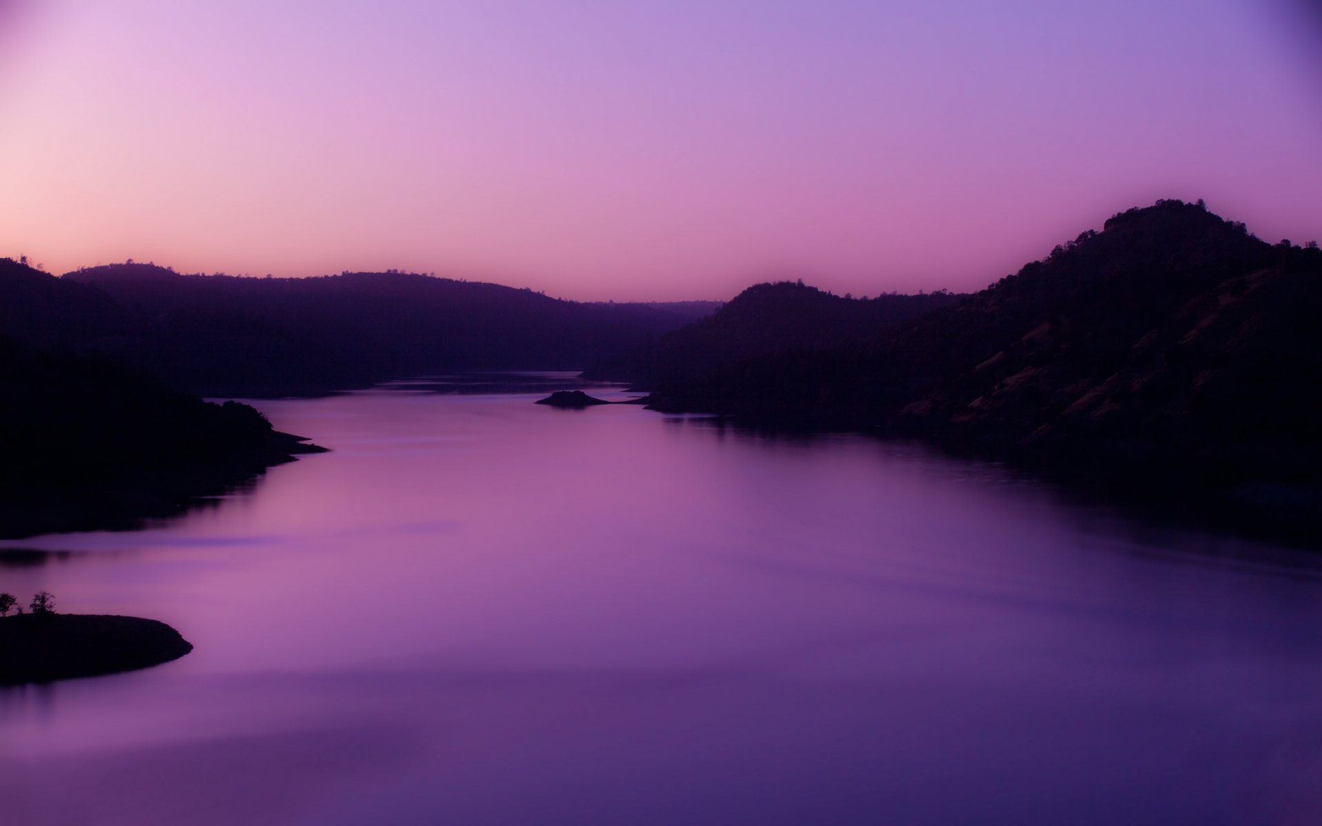 paysage soirée eau rivière