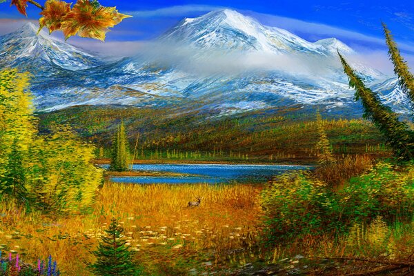 Automne en Alaska. Image des montagnes