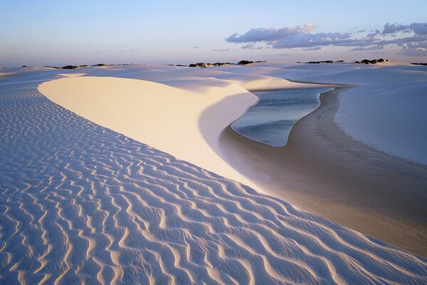 Soleggiato deserto Brasiliano vicino all acqua