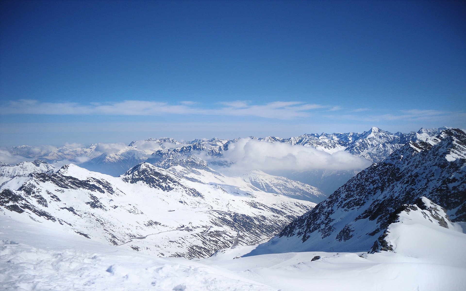 nuages neige montagnes