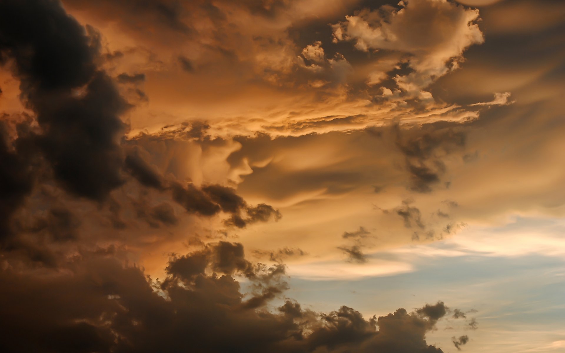 ky clouds rays sun sunset