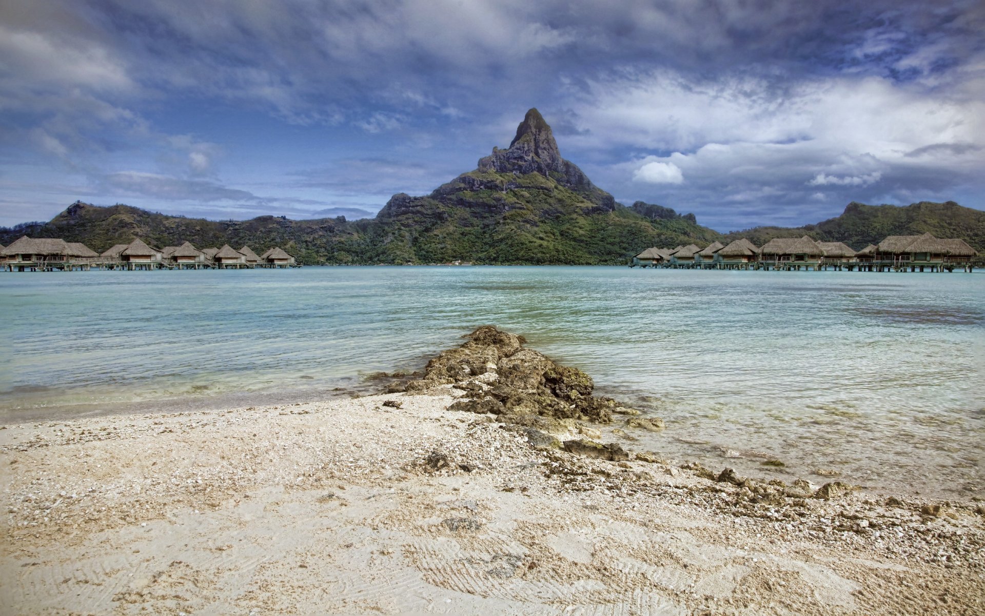 coastal hut mountain cloud