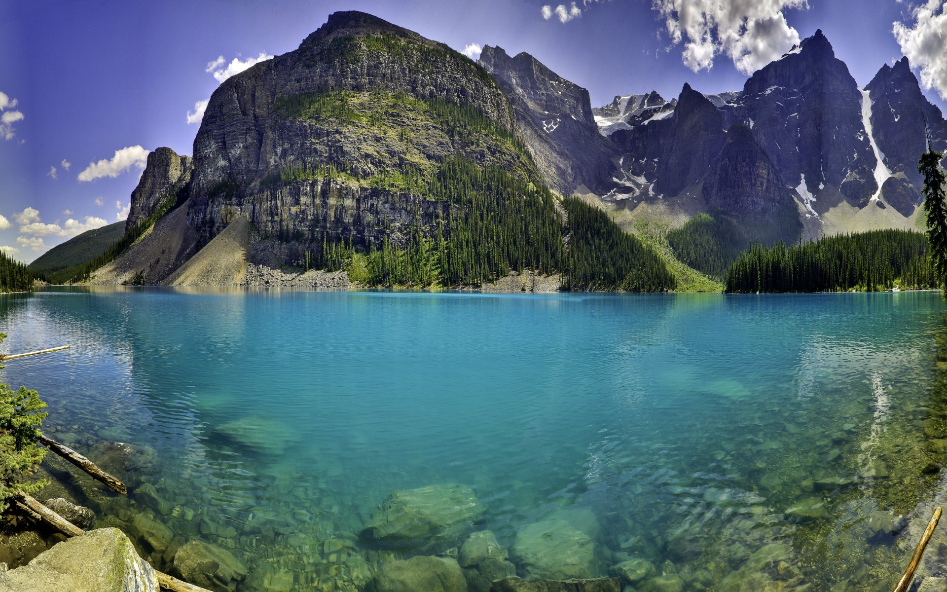 nature paysage lac eau montagnes