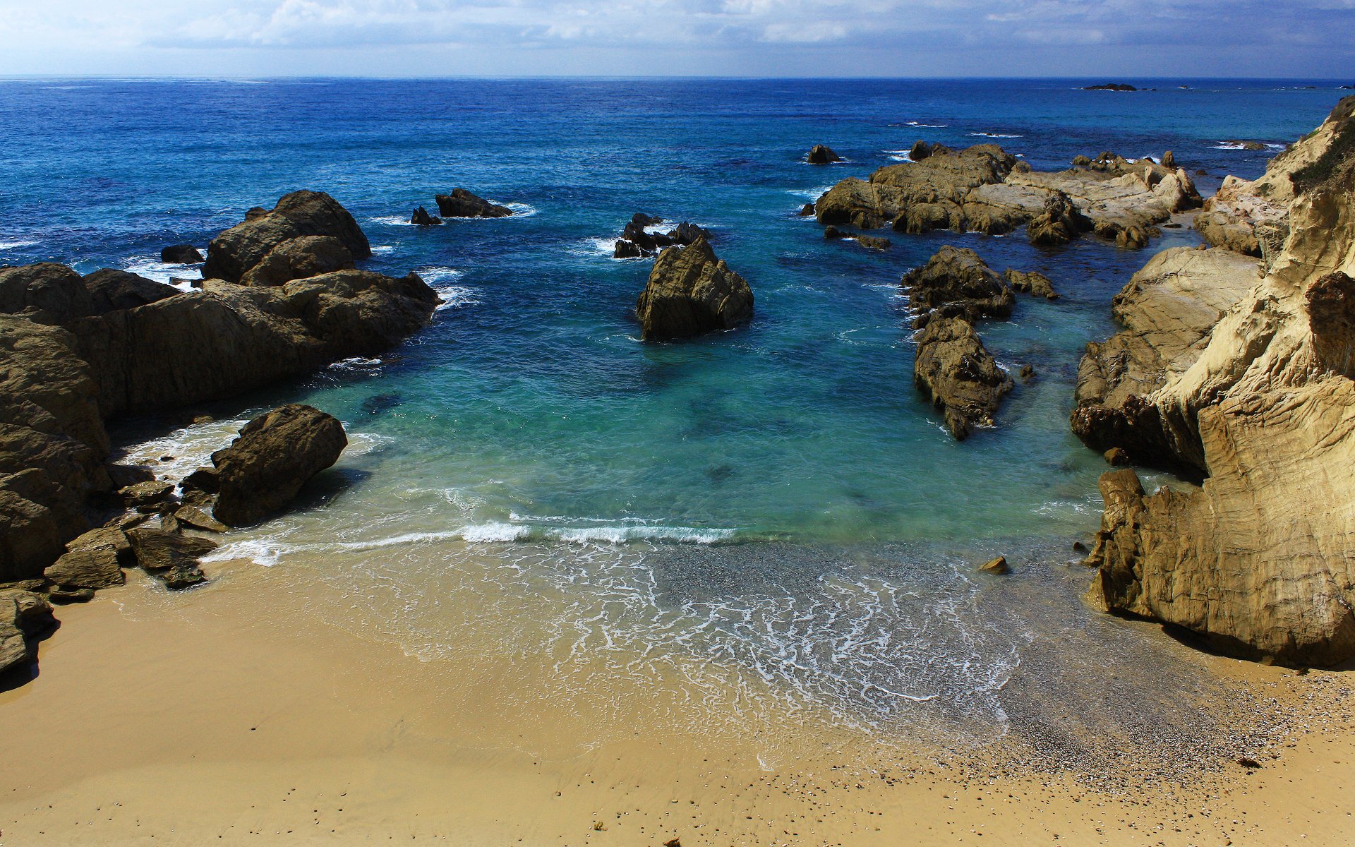 costa paisaje mar piedras