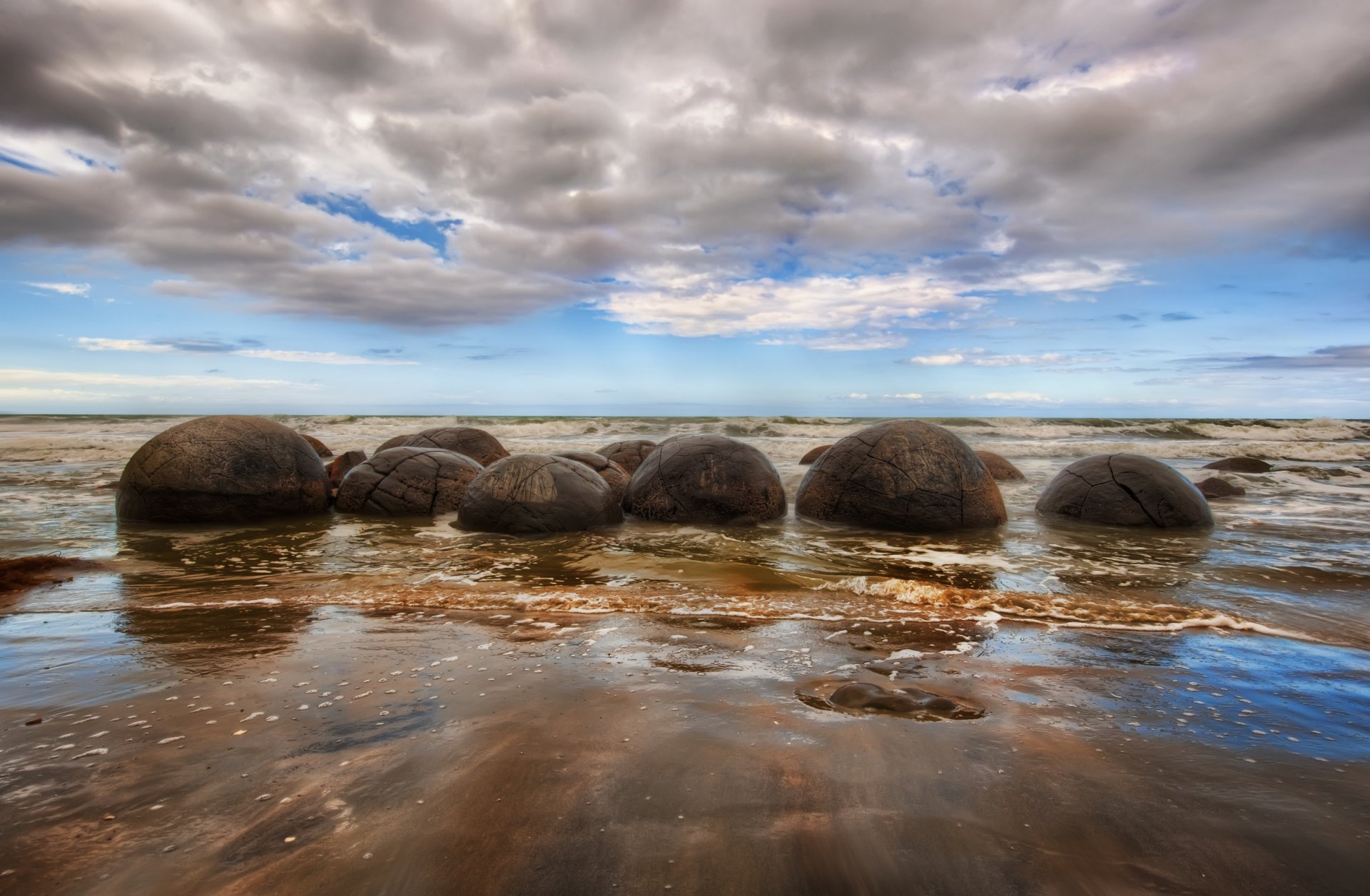 landscape nature sea stones water