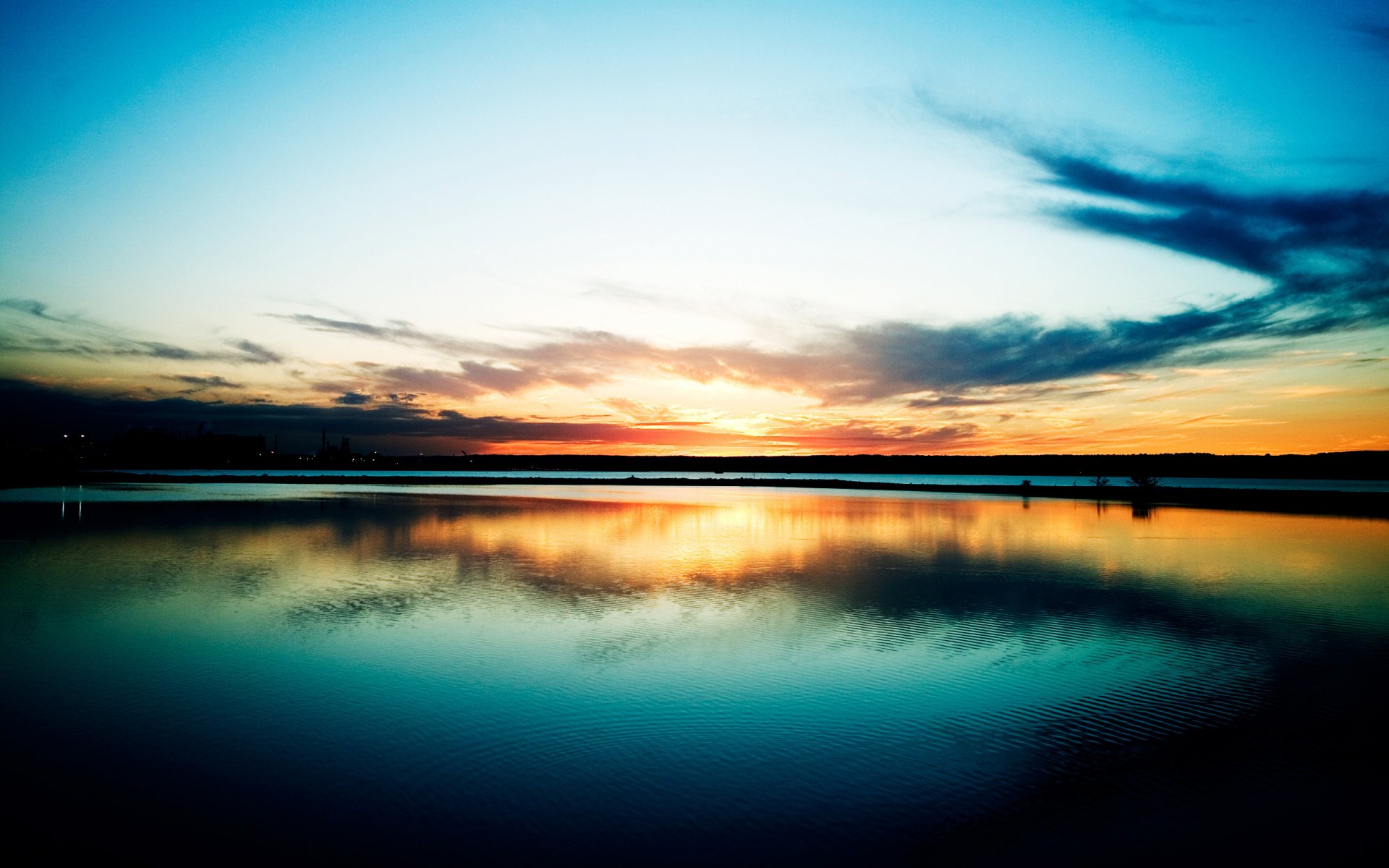 river landscape sky