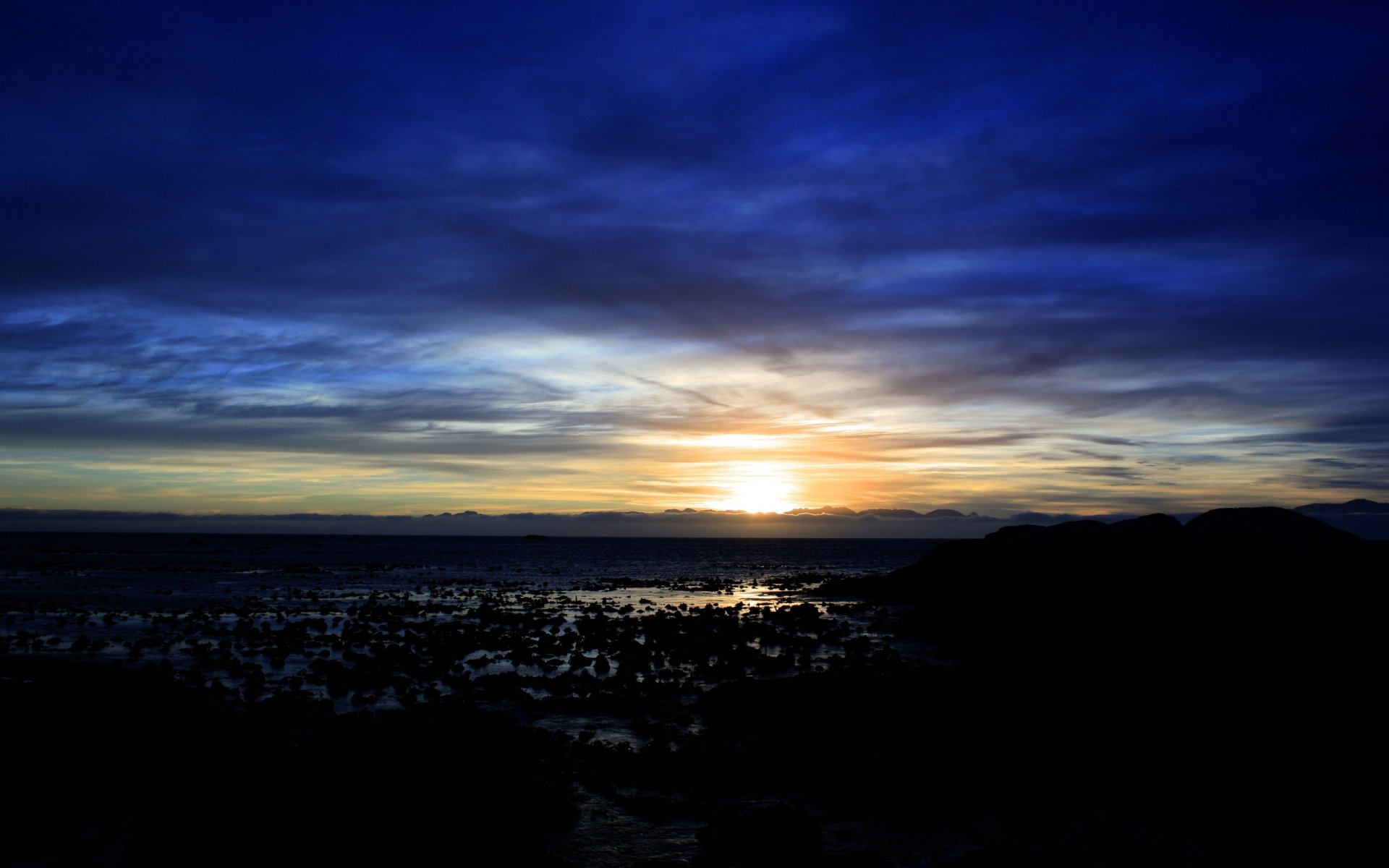 coucher de soleil soleil eau côte paysage