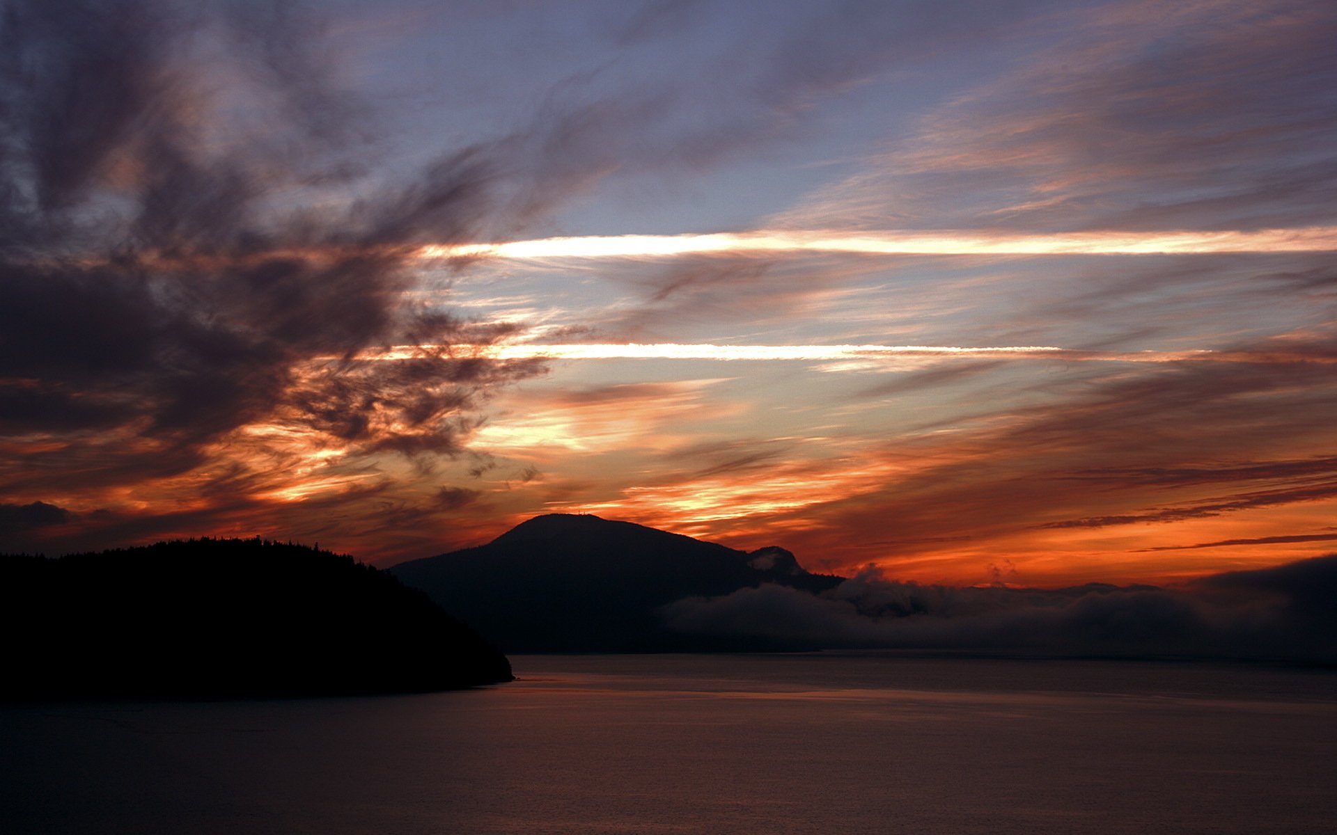 evening nature landscape mountains water landscapes sea sky