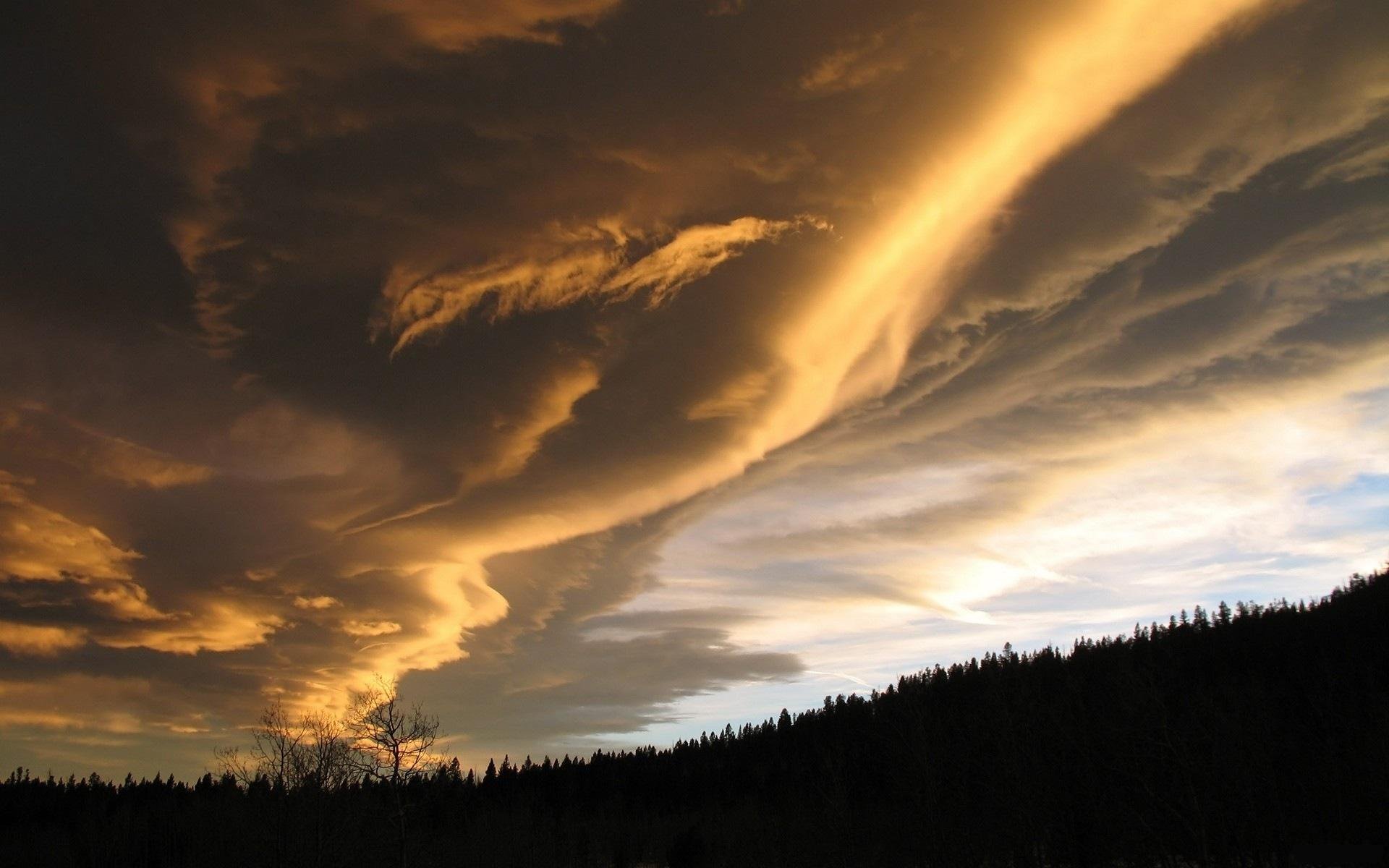 natur wald sonnenuntergang himmel wolken