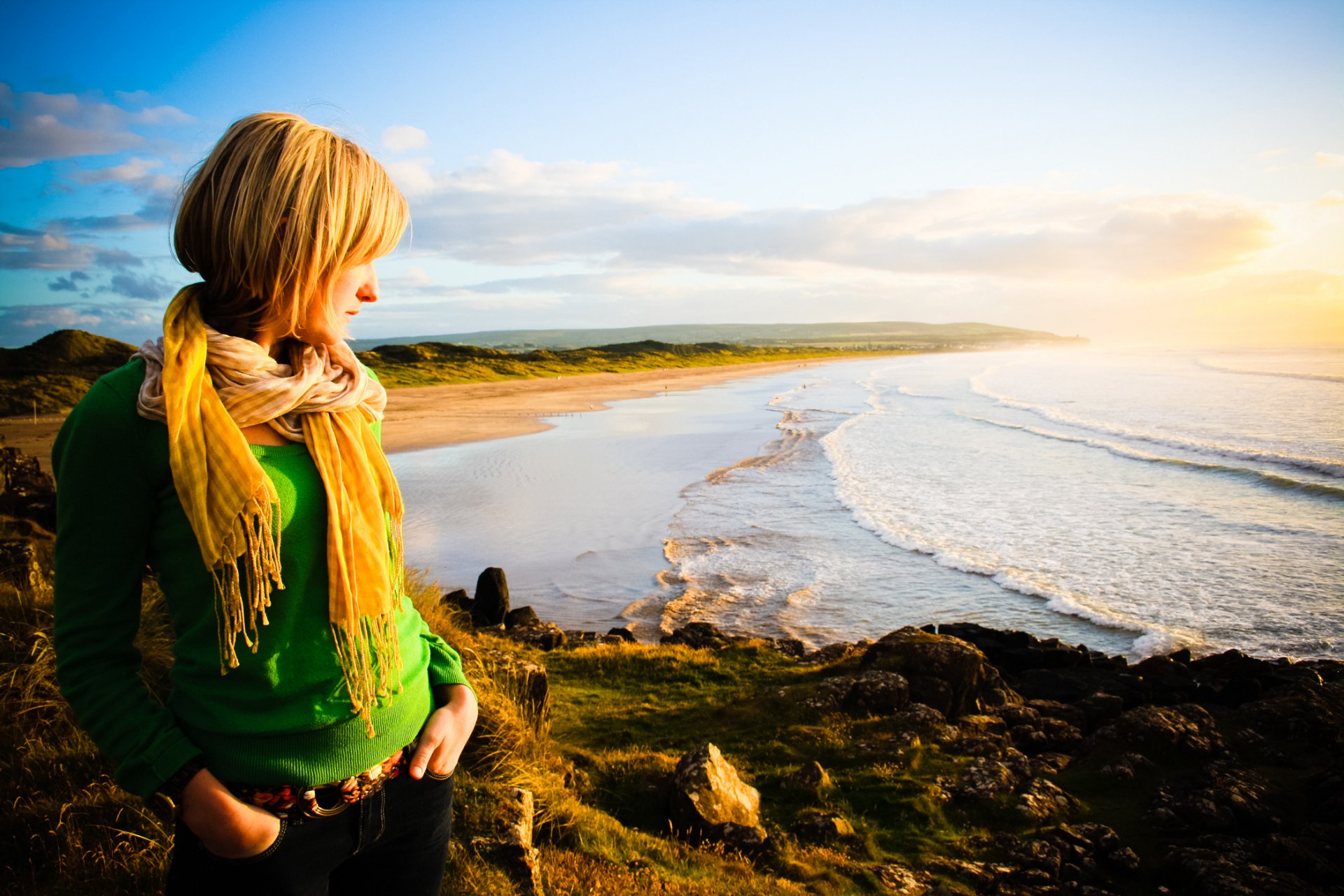 girl landscape view