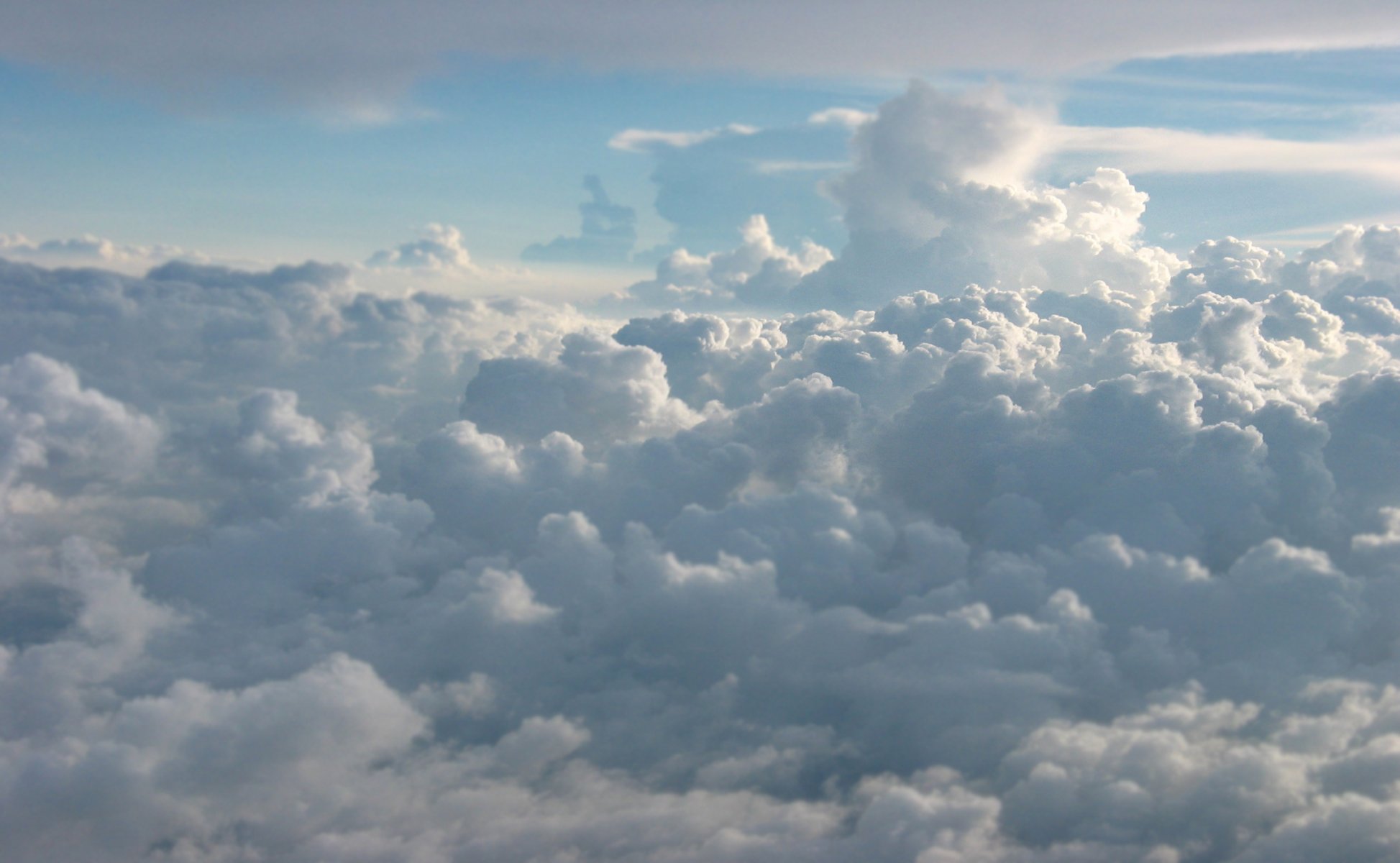 clouds sky blue white