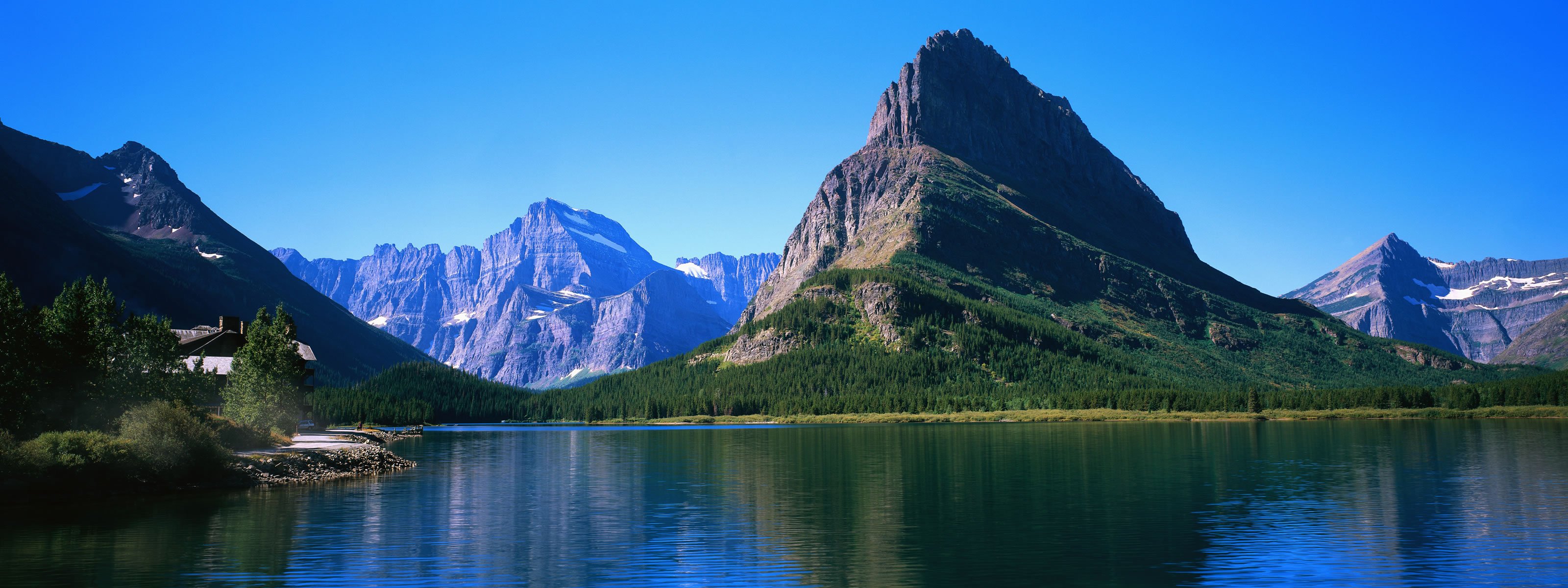 lago acqua montagna cielo