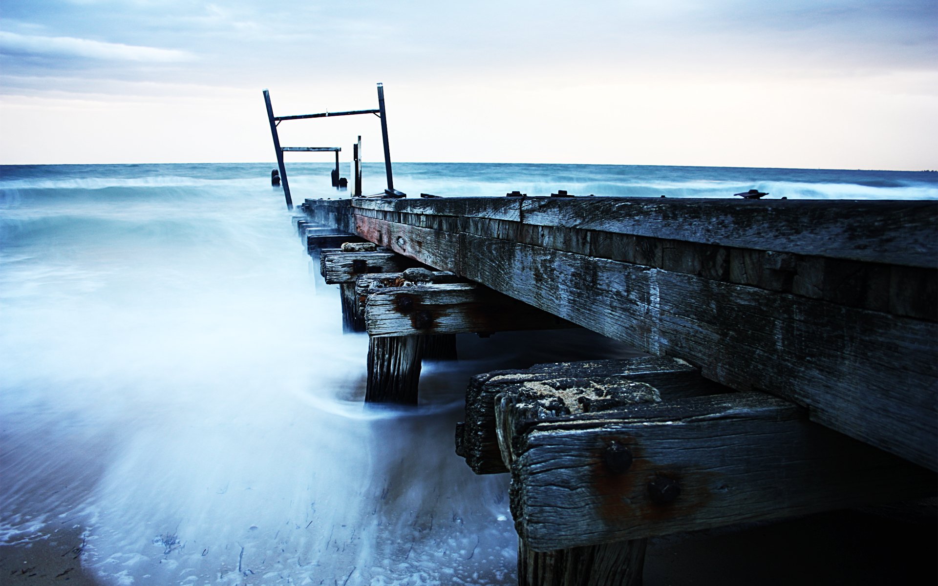 ea cloudy weather sky old pier pier