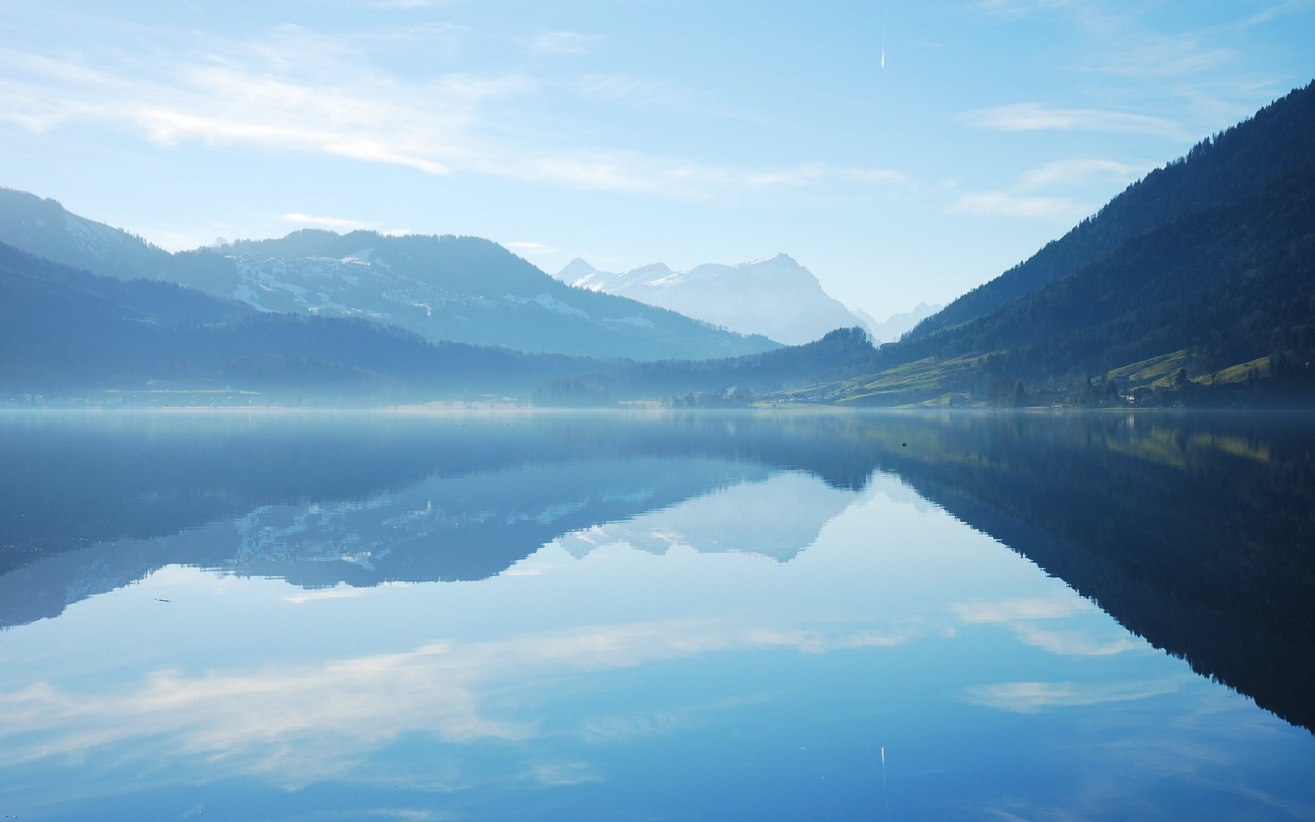 landschaft fluss berge himmel blick schönheit