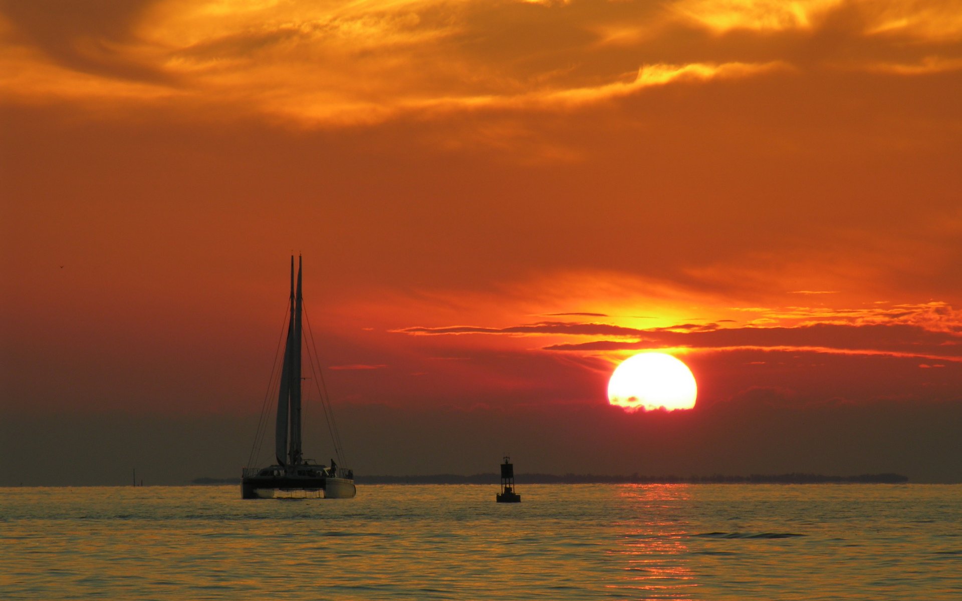 unset catamaran buoy