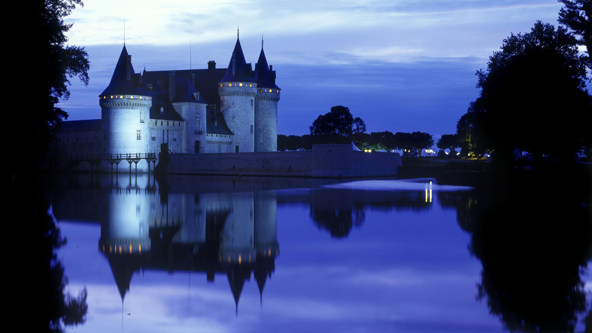 schloss architektonisch denkmal abend laternen