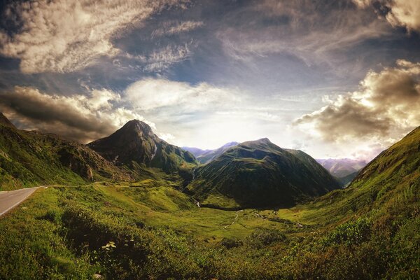 Schweiz und Alpen ein schönes Bild