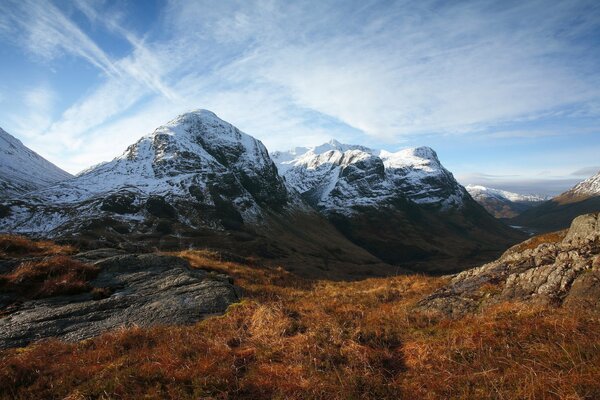 Image of snowy mountain peaks