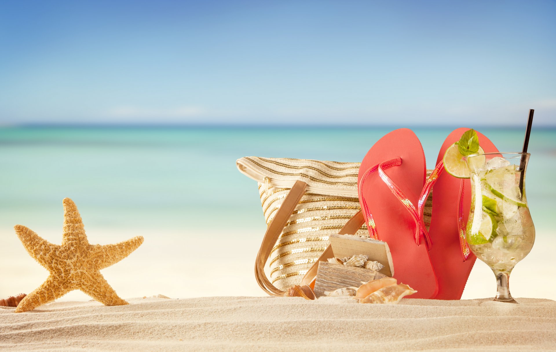 été vacances plage accessoires mer soleil étoiles vacances été