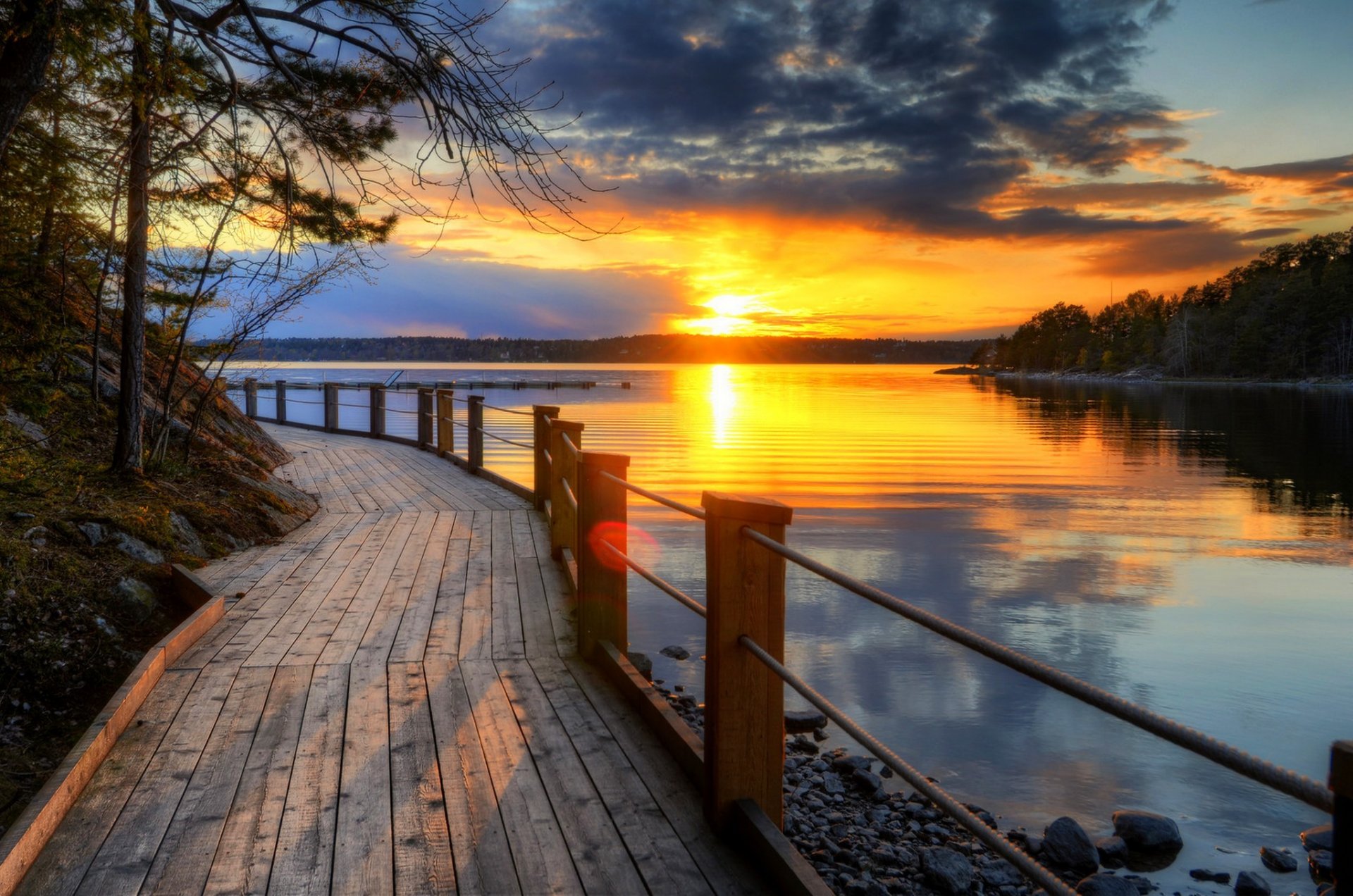 nature paysage ciel coucher de soleil plage océan soleil mer aube pont