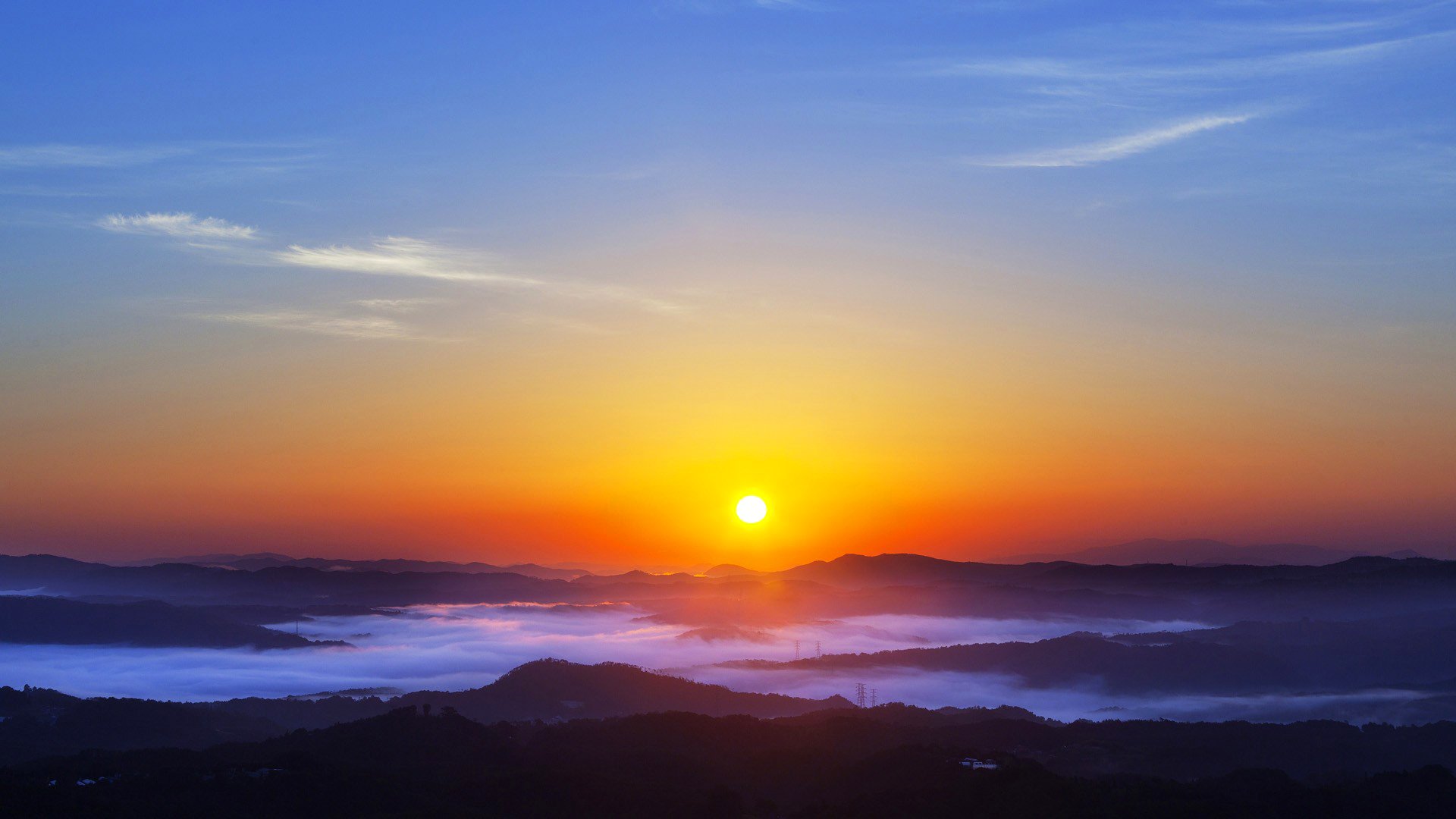 cielo nuvole tramonto sole montagne