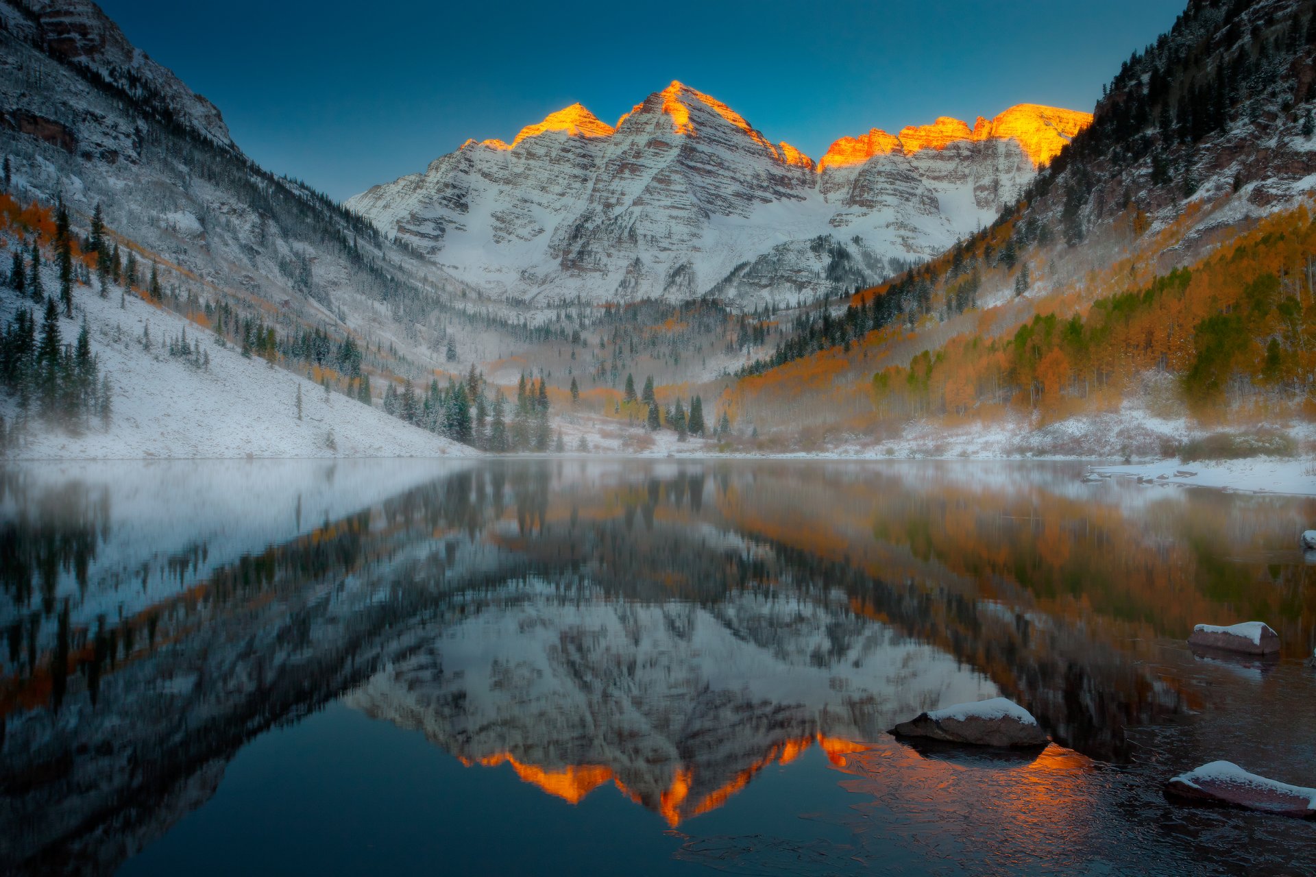 aspen colorado berge see schnee