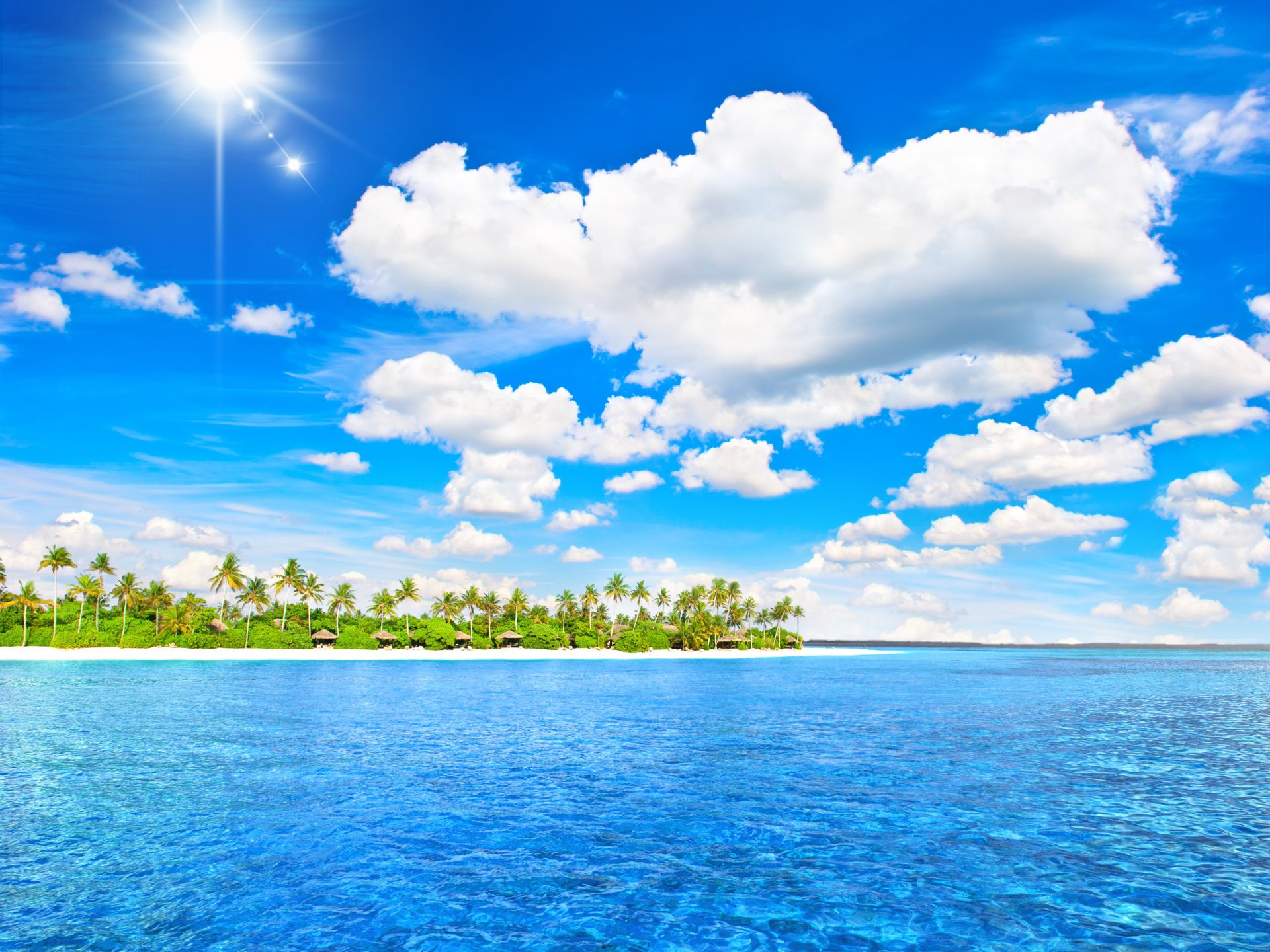 tropical paradis île palmiers mer océan soleil été vacances plage tropiques