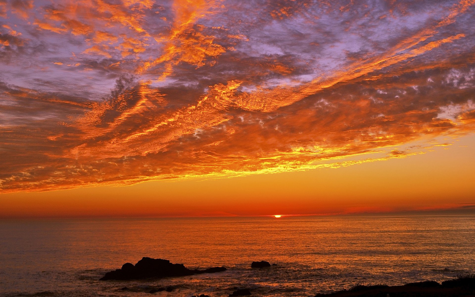 cielo nuvole tramonto sole mare orizzonte