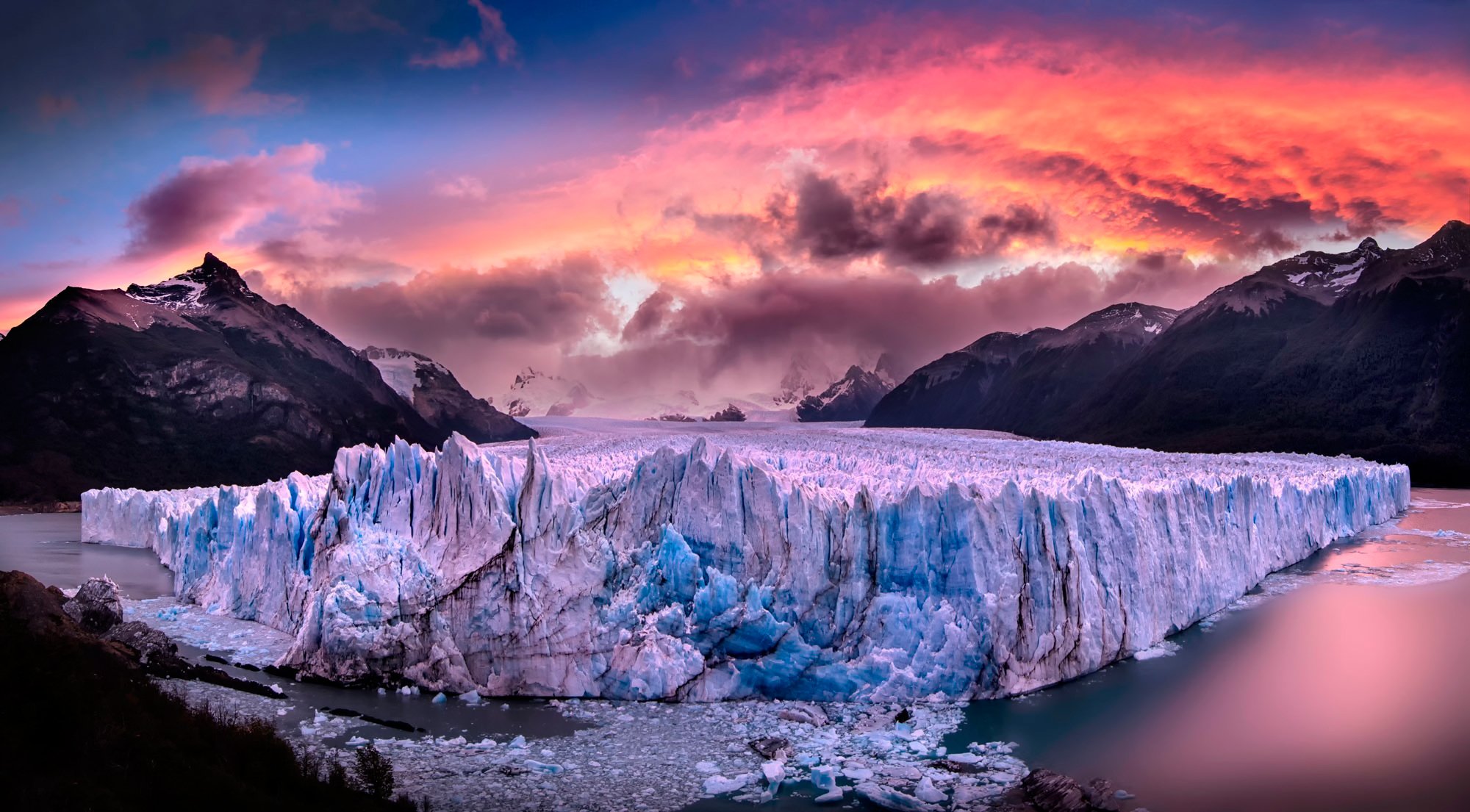 ice mountain sky cloud