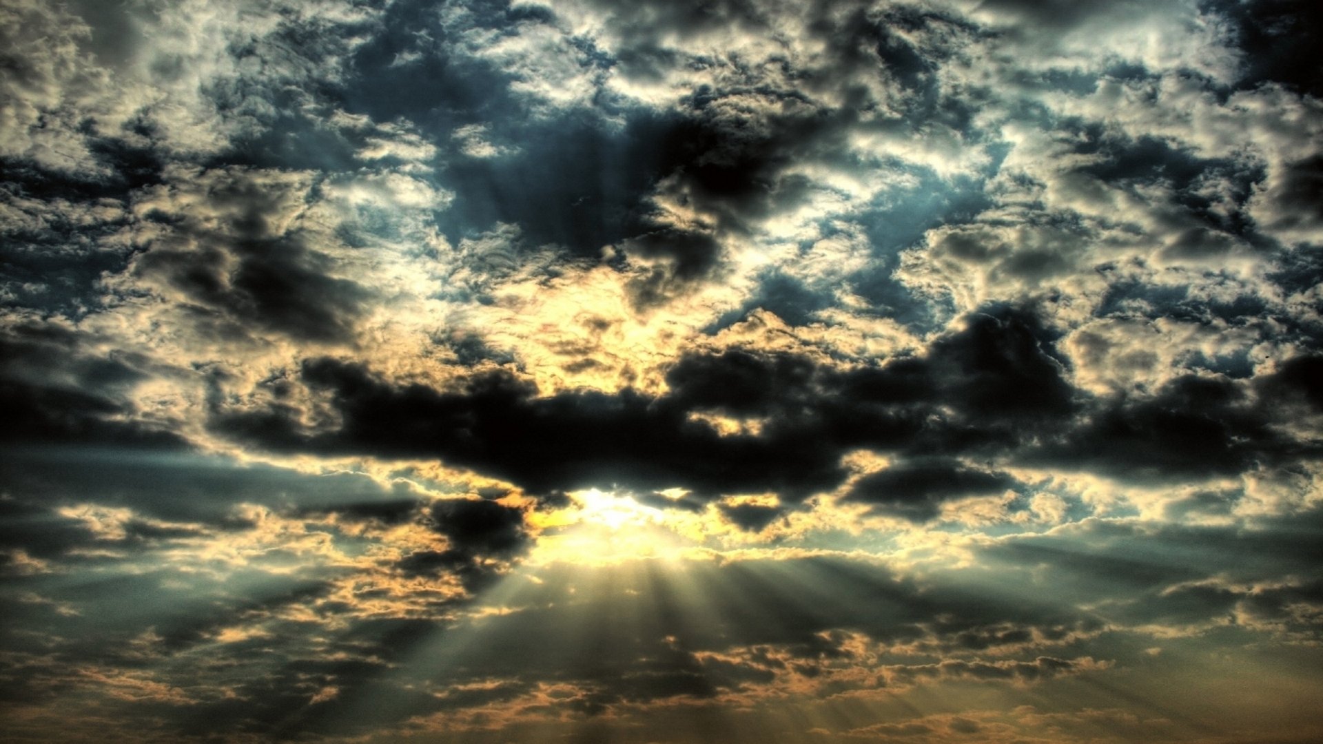 cielo nubes luz sol rayos