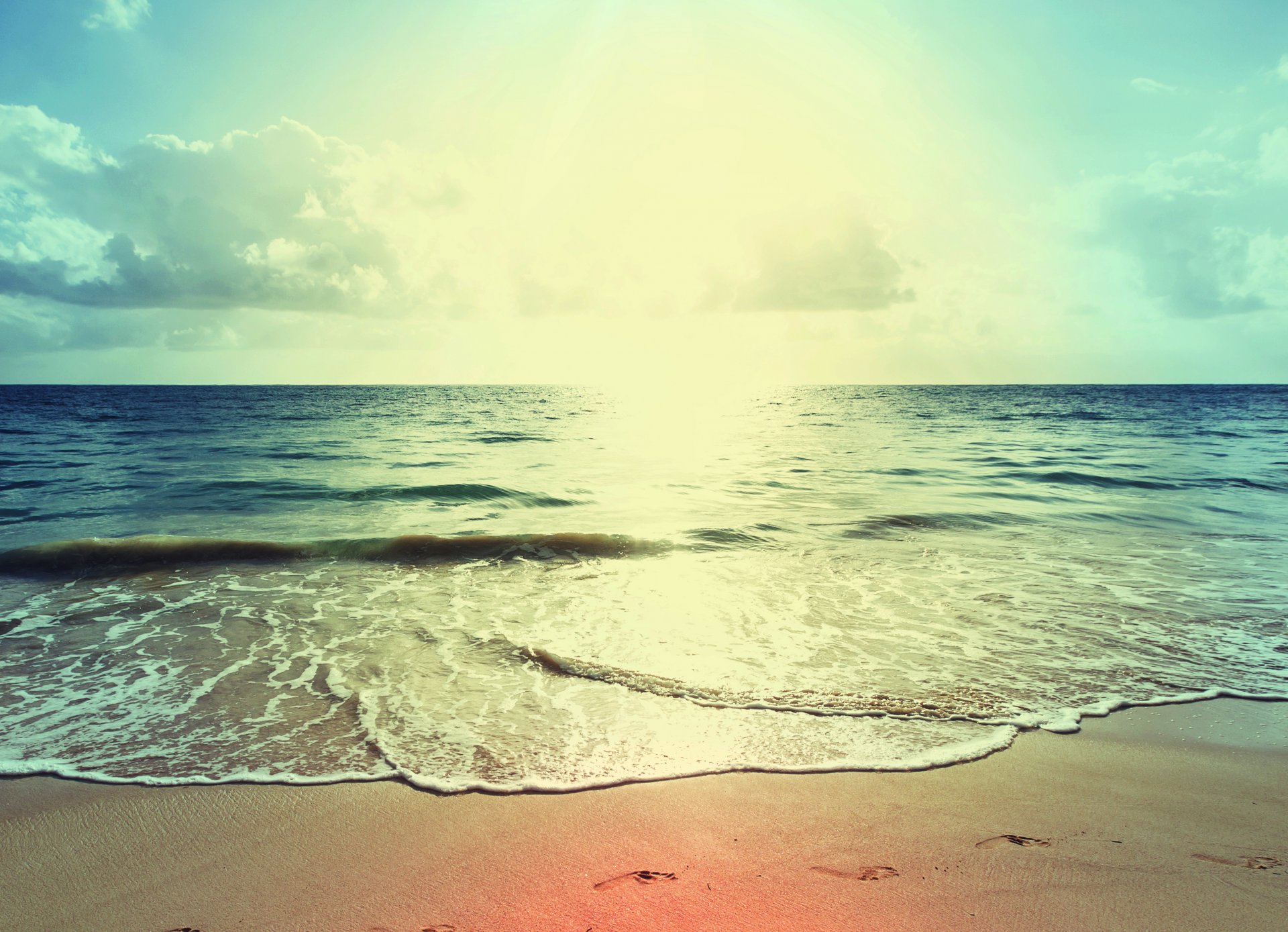 unset beach sea shore paradise tropical sand