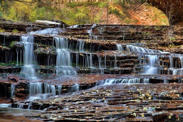 A beautiful stream that flows over the rocks
