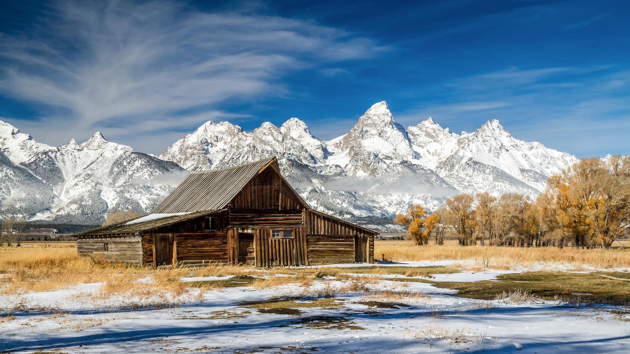 hütte winter schnee berge natur