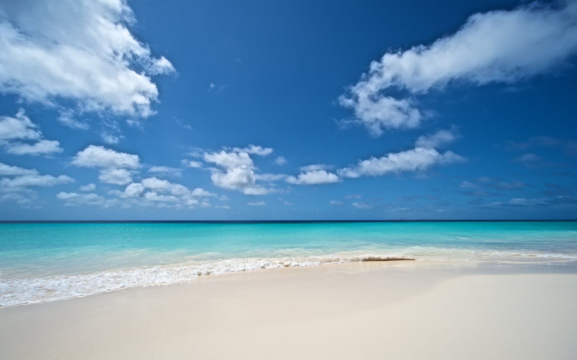 natura niebo chmury morze fale piasek lato plaża