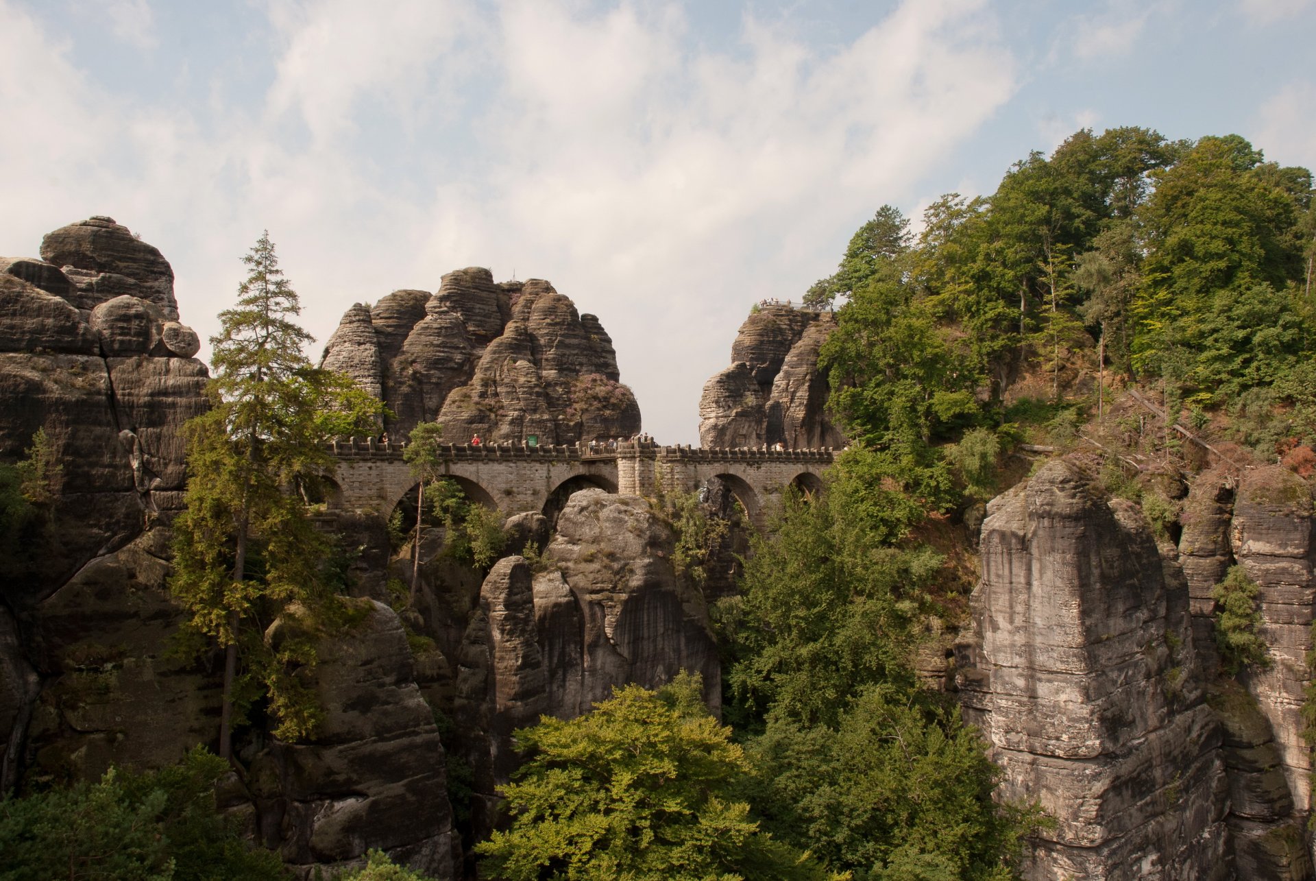 pont allemagne lomen ville rochers arbres photo