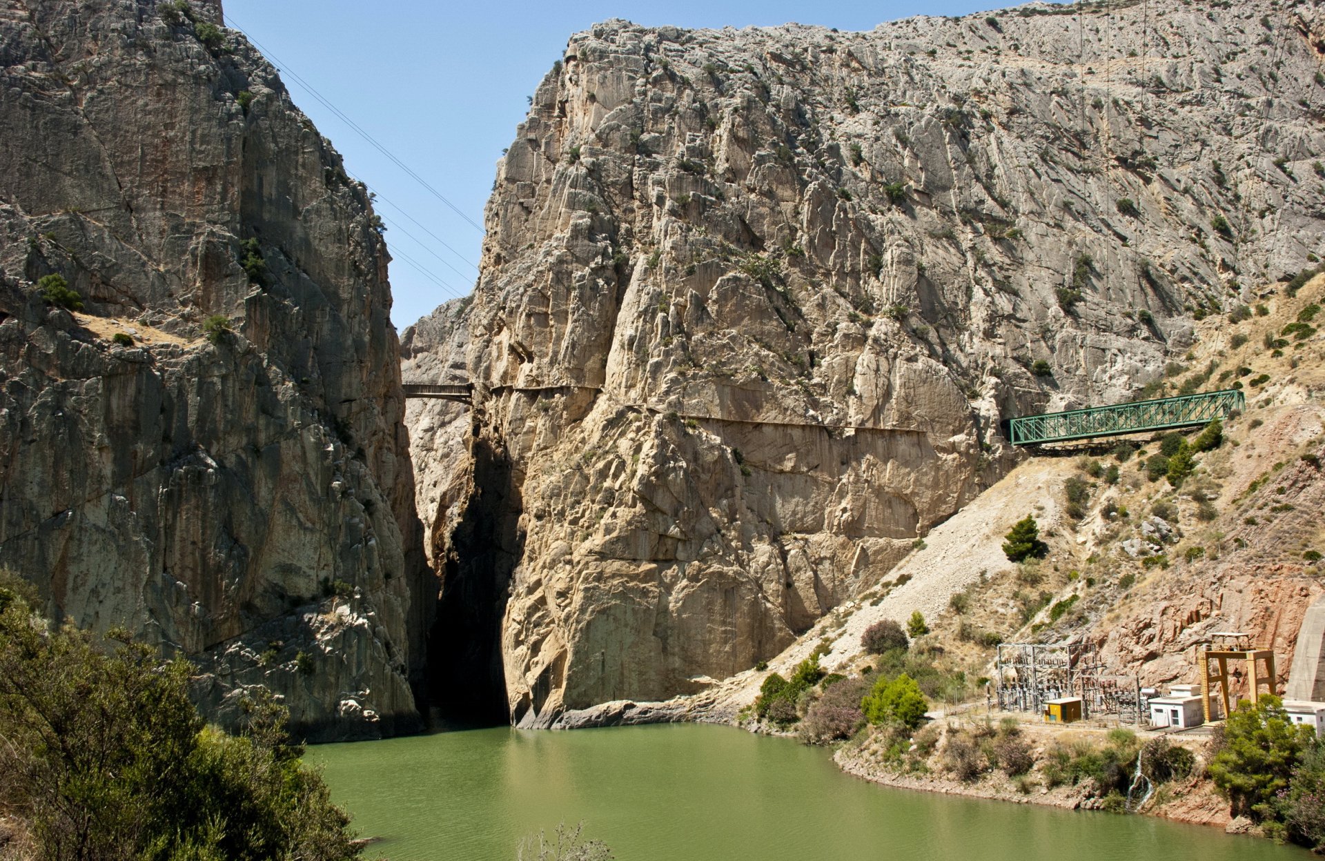 river spain el chorro andalusia rock nature photo