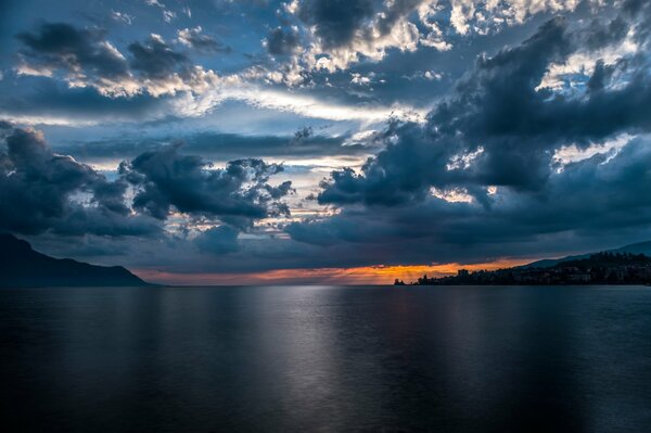 Clouds over Lake Geneva