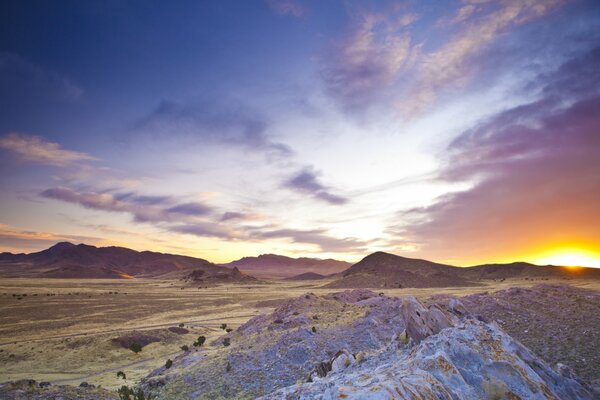 Sunrise over the mountains