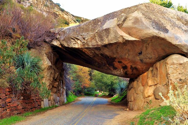 Steintunnel im Sequoinpark