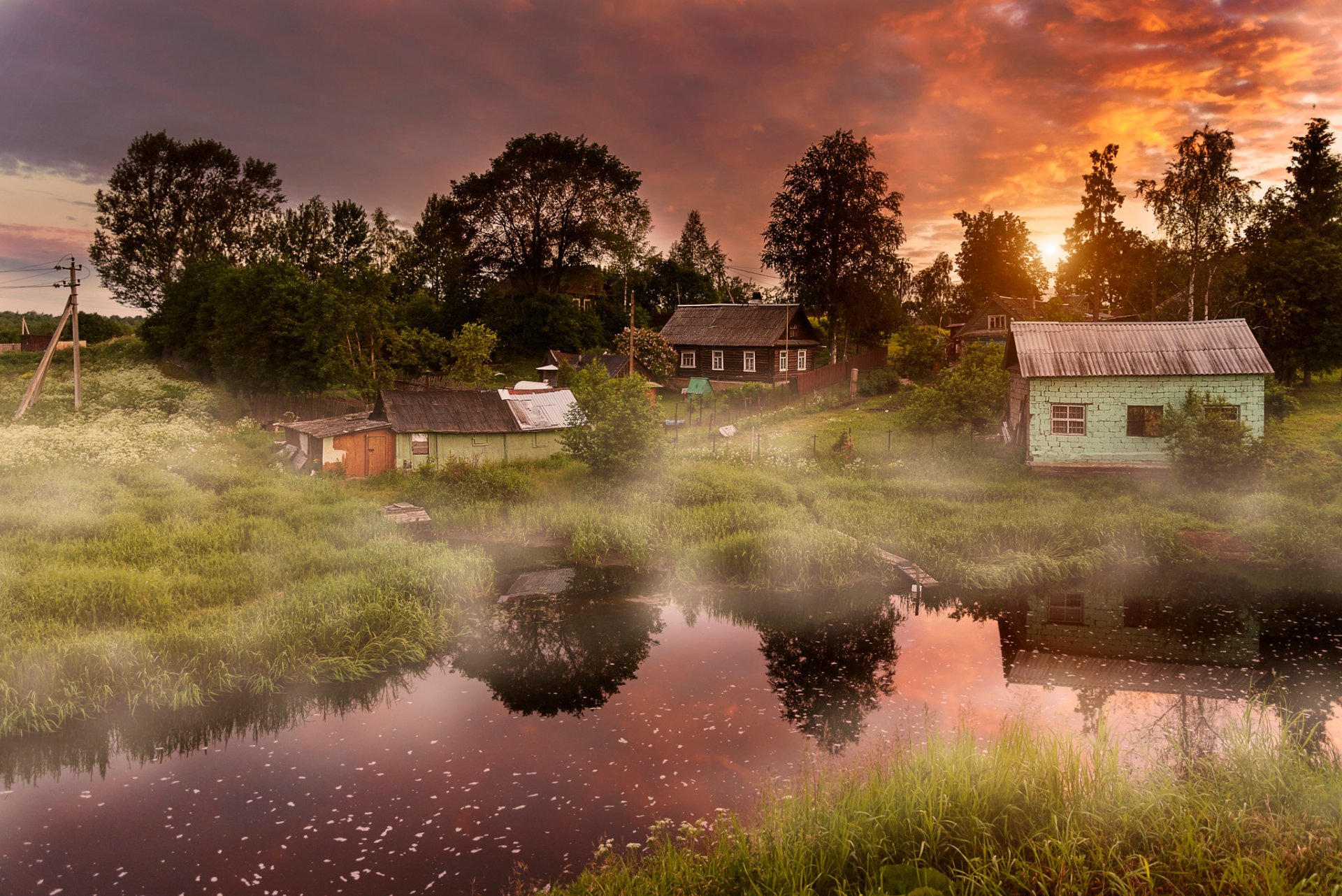 matin au village matin été village