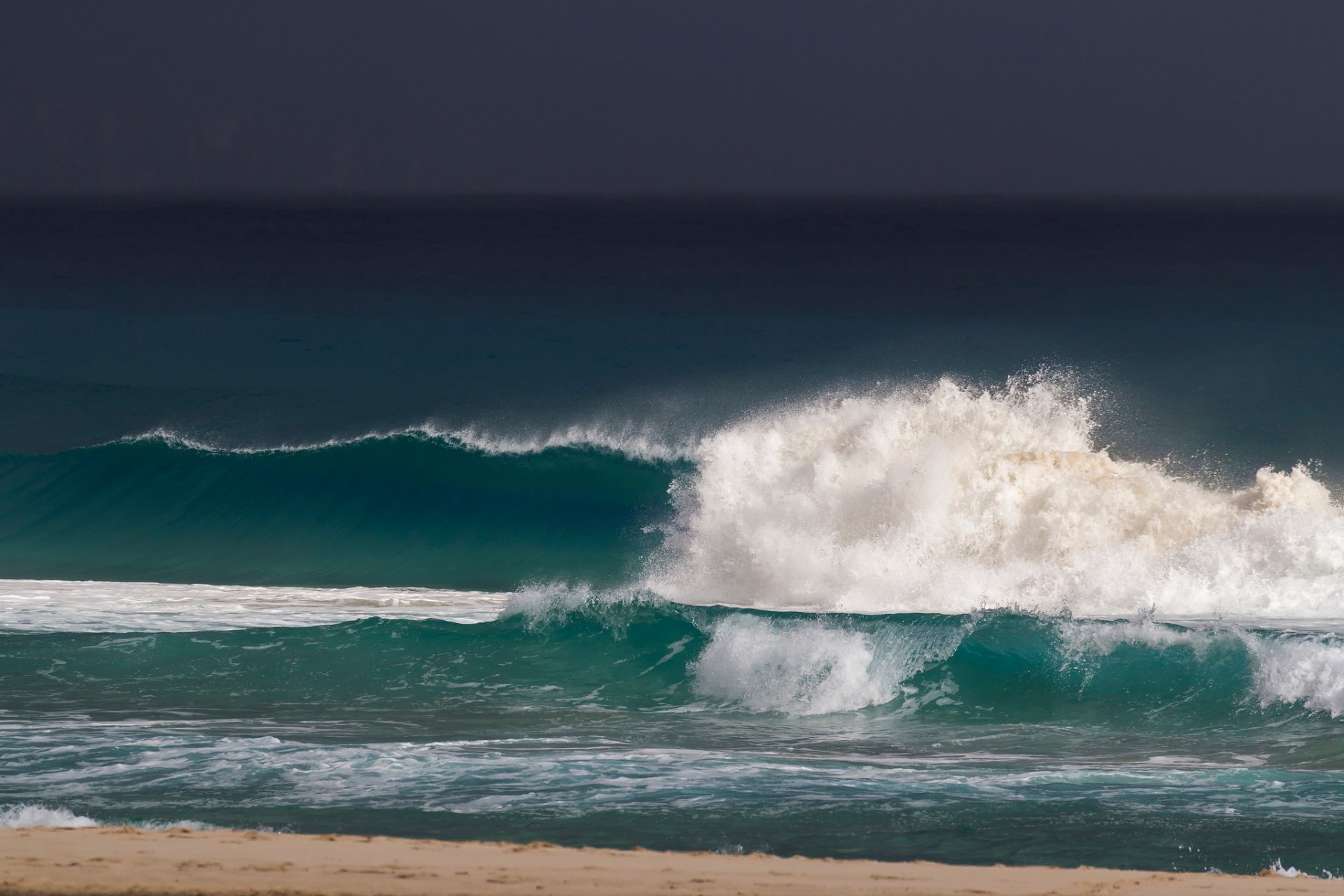 ciel nuages mer vagues mousse