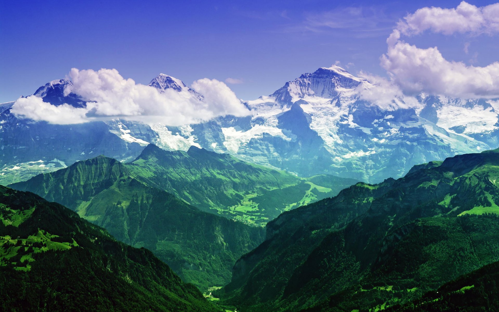 mountain clouds panorama nature