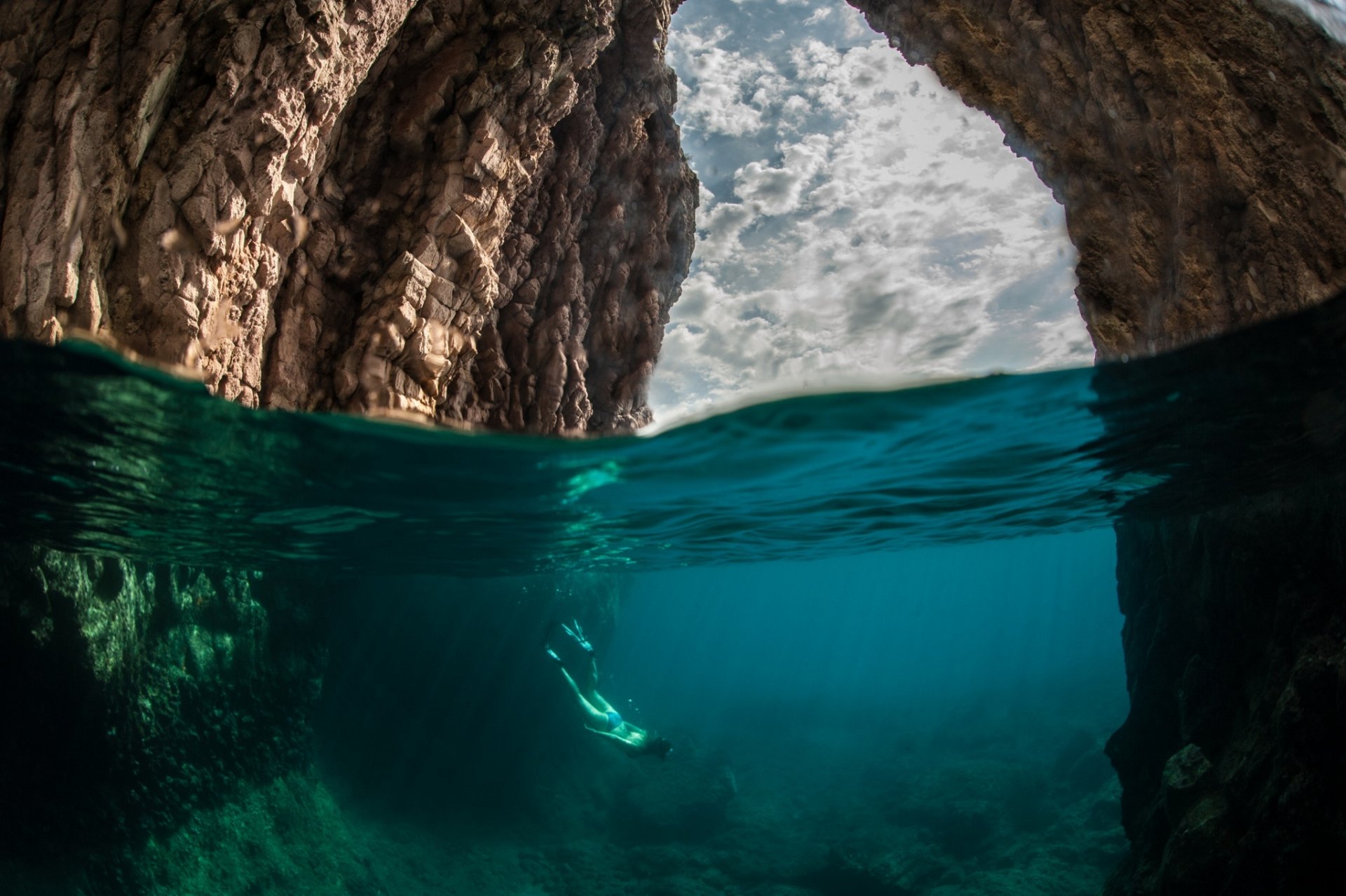 meer wasser felsen unterwasserwelt natur