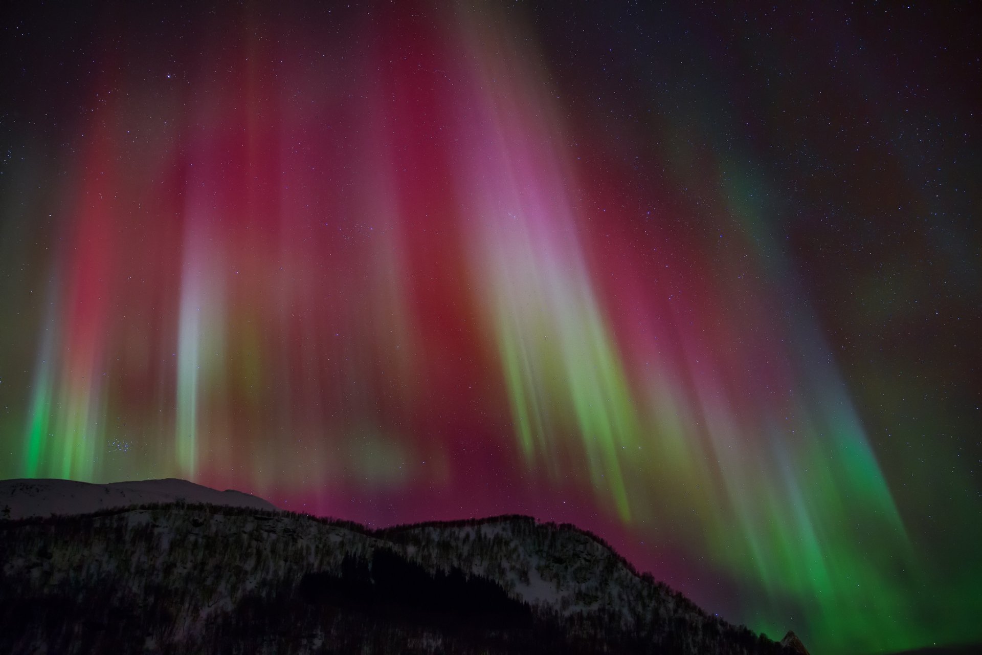 ausstrahlung nordlicht himmel sterne nacht