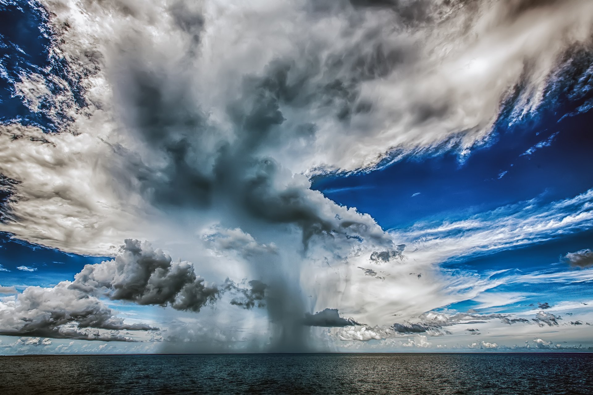 himmel wolken meer wasser ozean natur