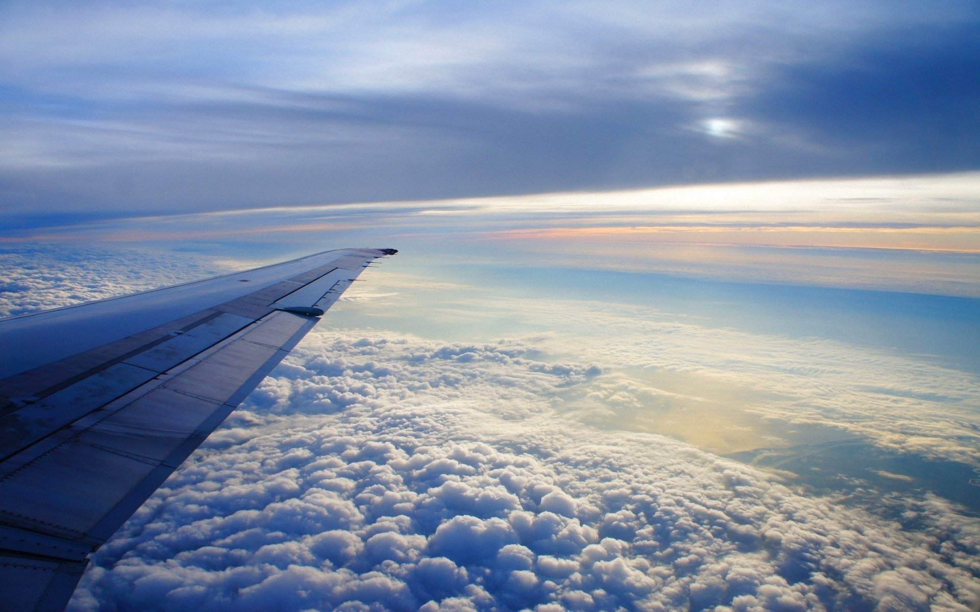 avión ala cielo vuelo nubes