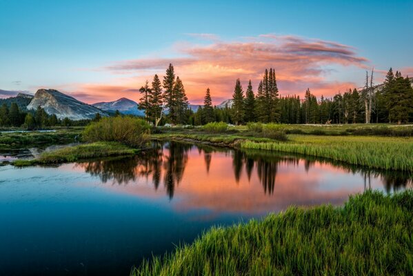 Landschaft der Natur auf Sonnenuntergang Hintergrund