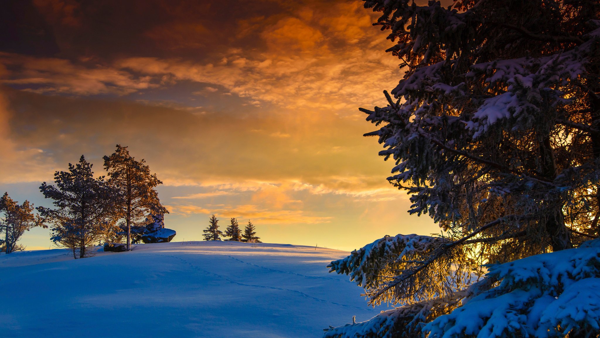 norwegen schnee sonne