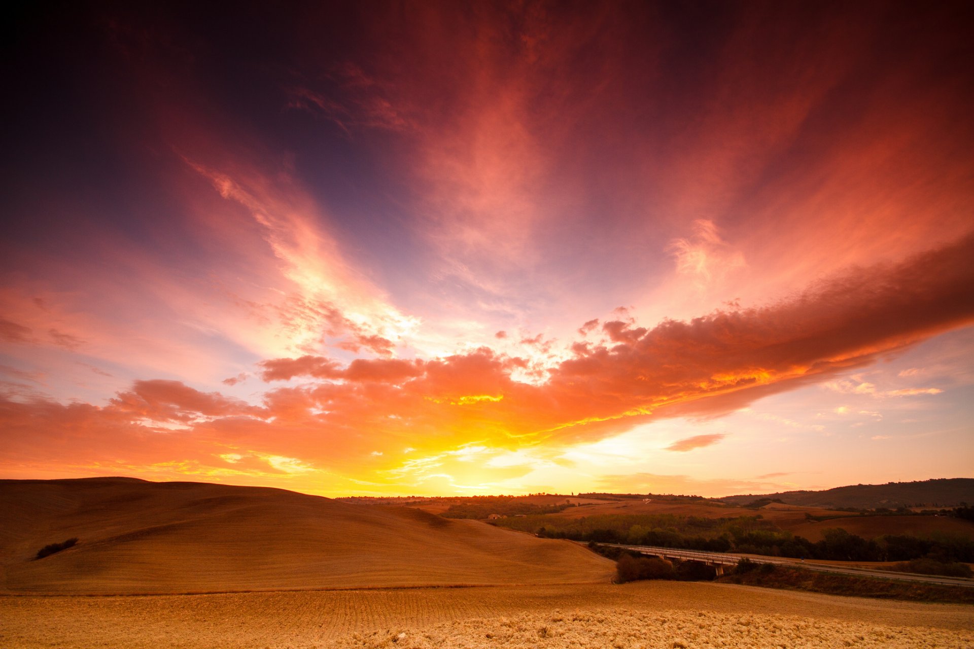 feld sonnenuntergang frankreich himmel wolken